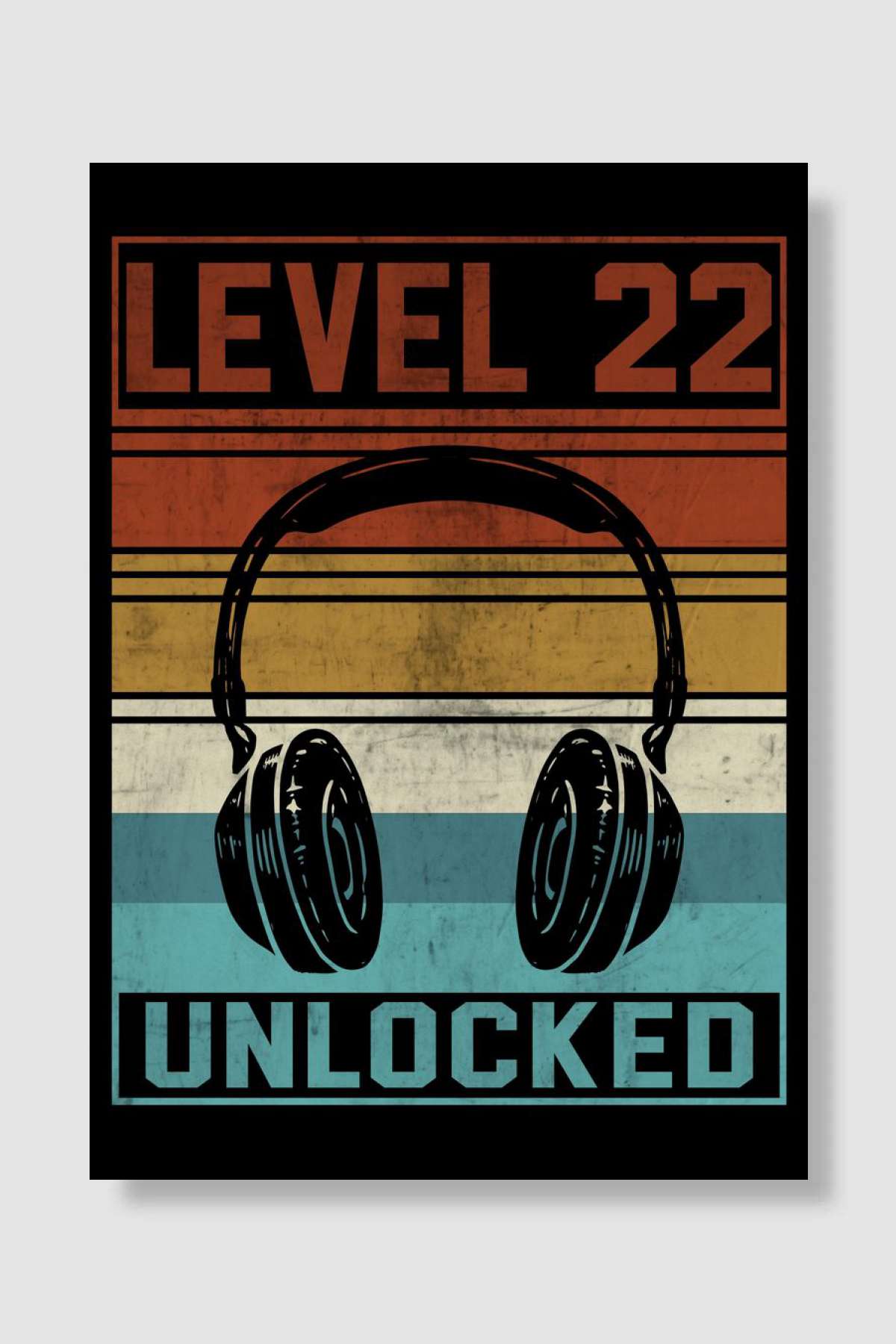 Gamer 22nd Birthday Gamer Oyun Poster Çerçevesiz Yüksek Kalite Oyun Afiş Duvar Poster