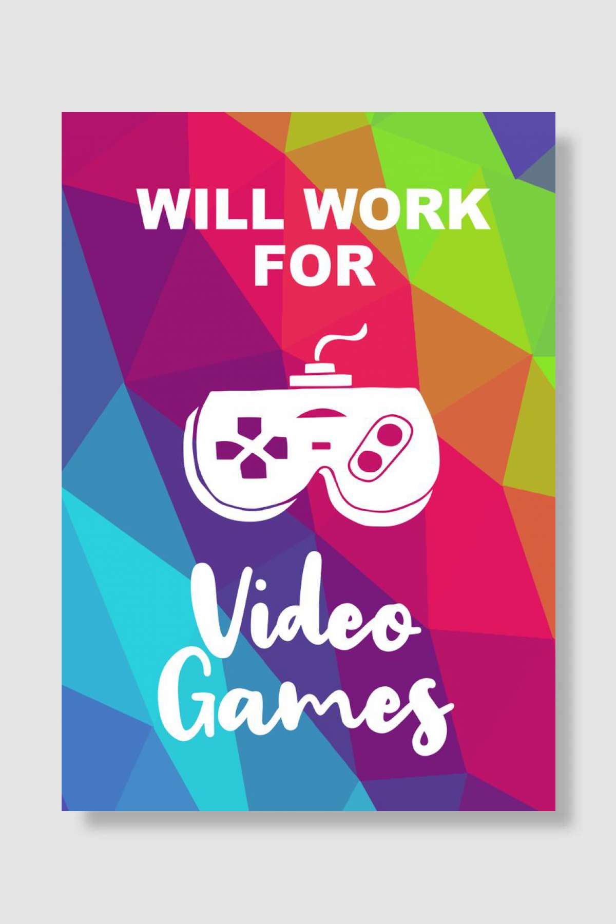 Work For Video Games 4 Oyun Poster Çerçevesiz Yüksek Kalite Oyun Afiş Duvar Poster