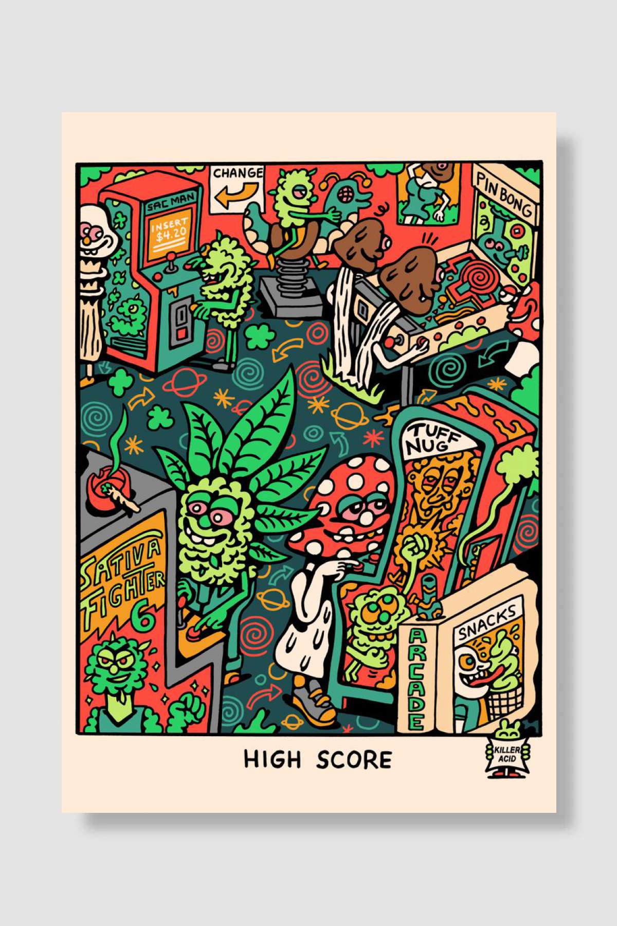 High Score Oyun Poster Çerçevesiz Yüksek Kalite Oyun Afiş Duvar Poster