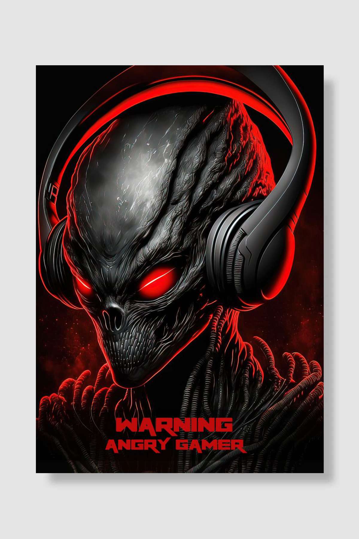 Alien gamer II Oyun Poster Çerçevesiz Yüksek Kalite Oyun Afiş Duvar Poster