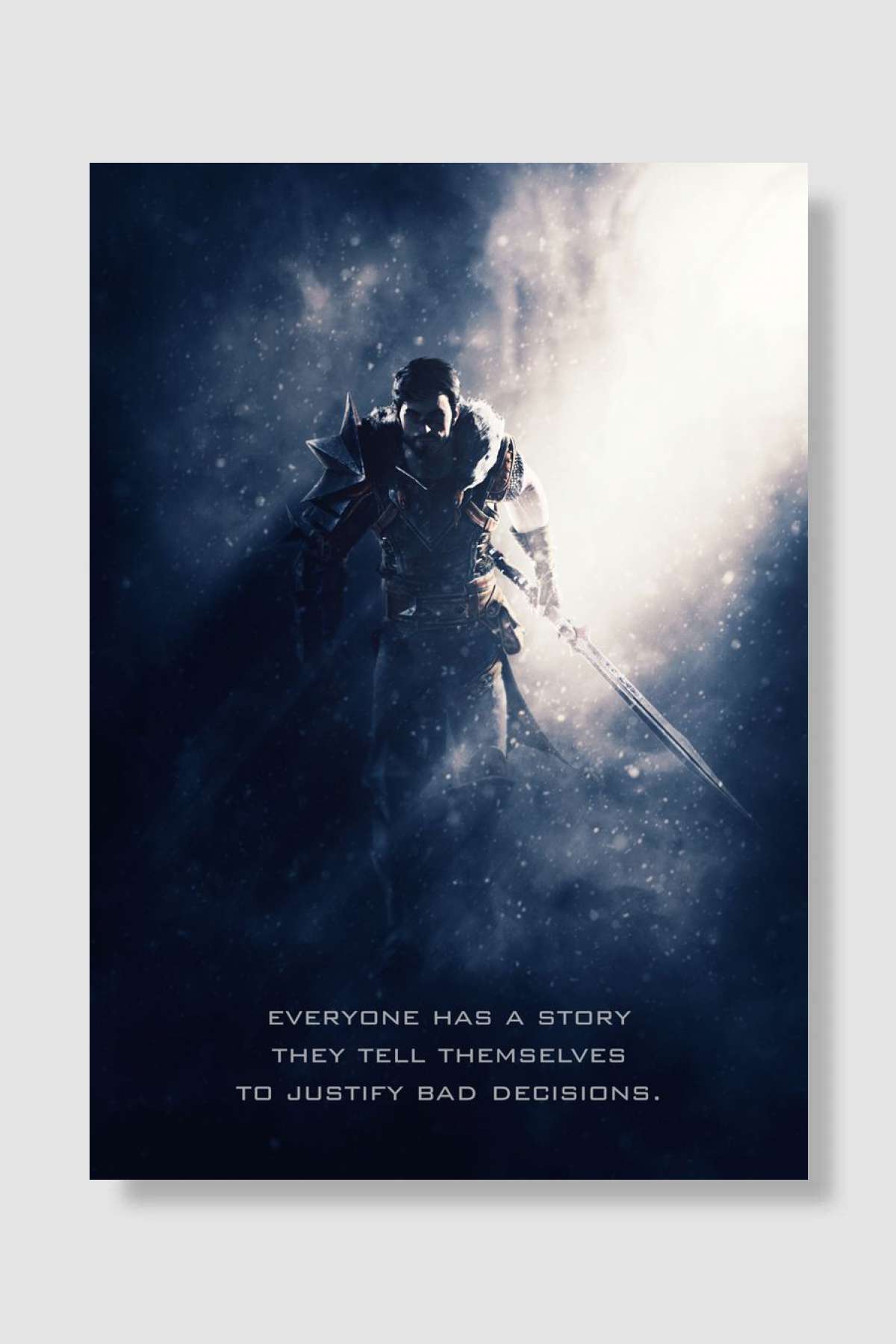 Hawke of Dragon Age Oyun Poster Çerçevesiz Yüksek Kalite Oyun Afiş Duvar Poster