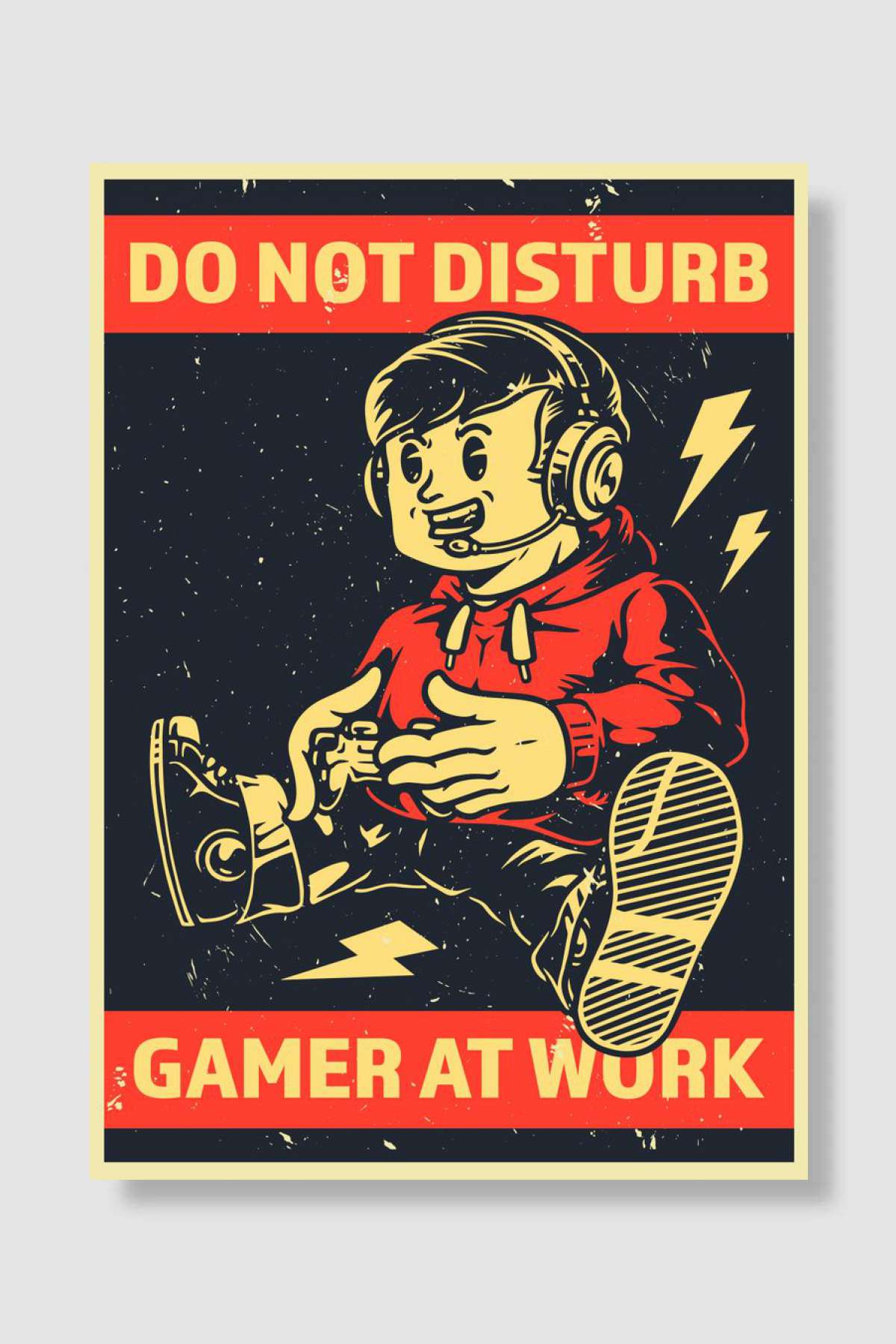 Dont Disturb Gamer At Work Oyun Poster Çerçevesiz Yüksek Kalite Oyun Afiş Duvar Poster