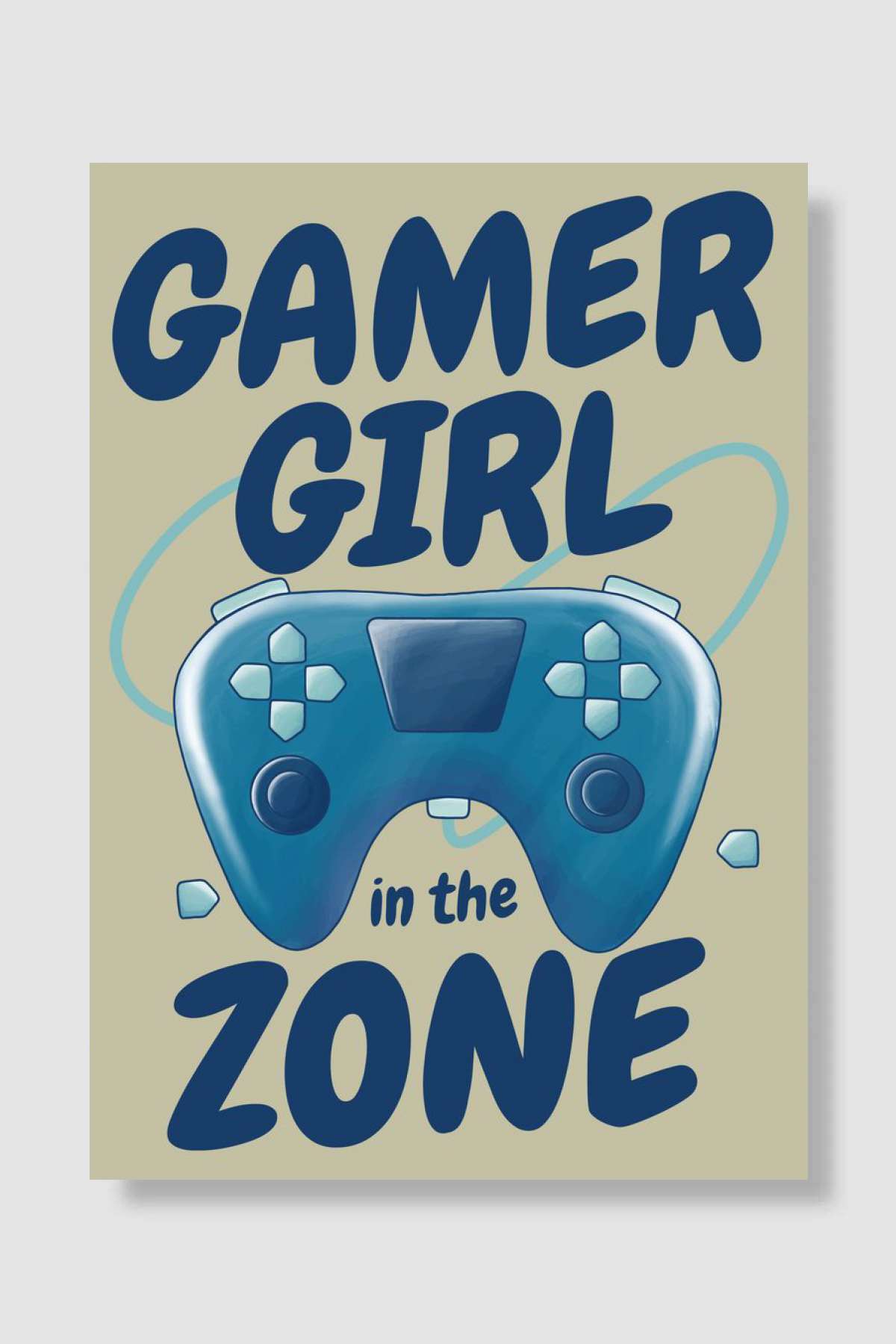 Joystick gamer girl Poster Oyun Poster Çerçevesiz Yüksek Kalite Oyun Afiş Duvar Poster