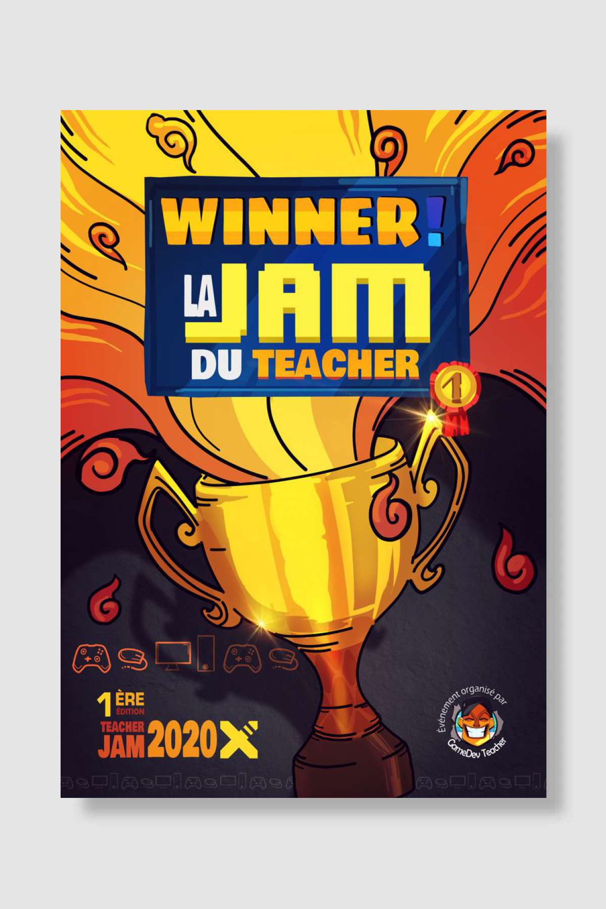 Jam Winner 2020 Oyun Poster Çerçevesiz Yüksek Kalite Oyun Afiş Duvar Poster