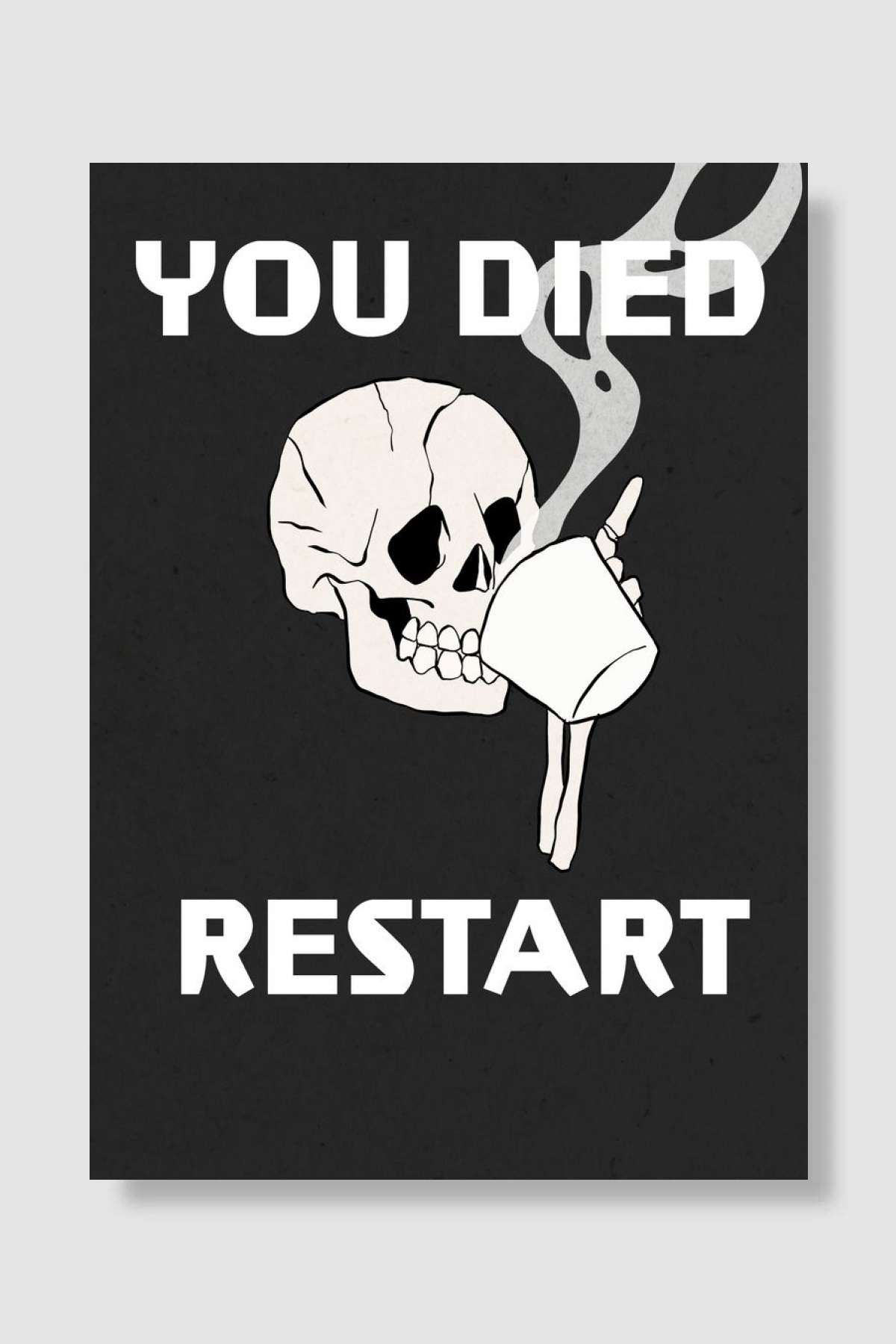 restart the game Oyun Poster Çerçevesiz Yüksek Kalite Oyun Afiş Duvar Poster