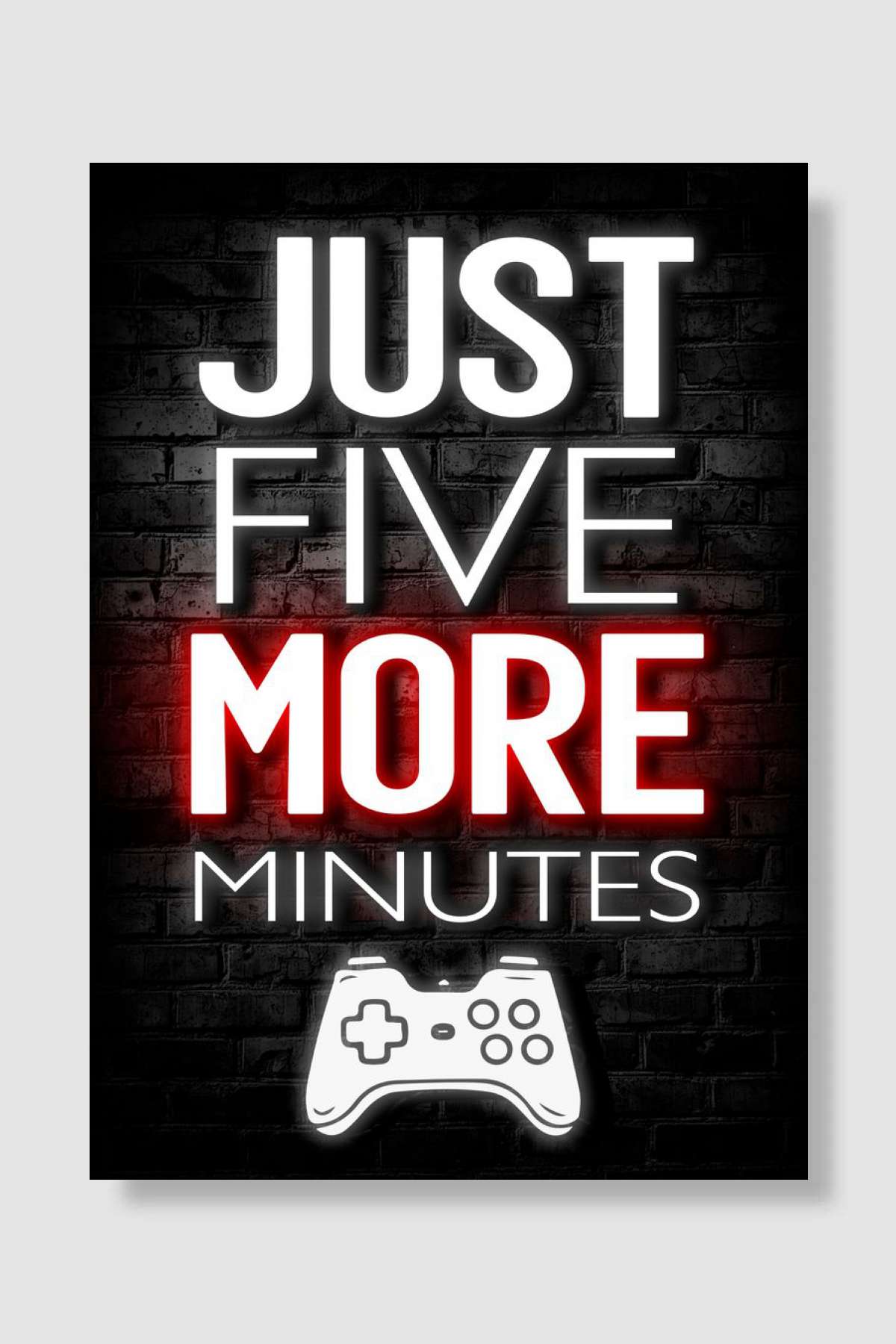 Just Five More Minutes Oyun Poster Çerçevesiz Yüksek Kalite Oyun Afiş Duvar Poster