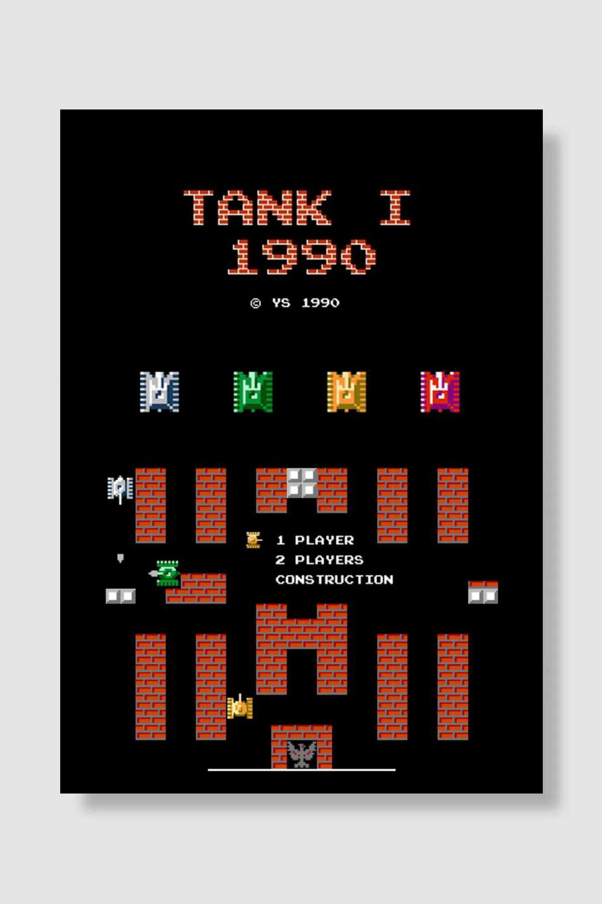 Tank I 1990 Oyun Poster Çerçevesiz Yüksek Kalite Oyun Afiş Duvar Poster