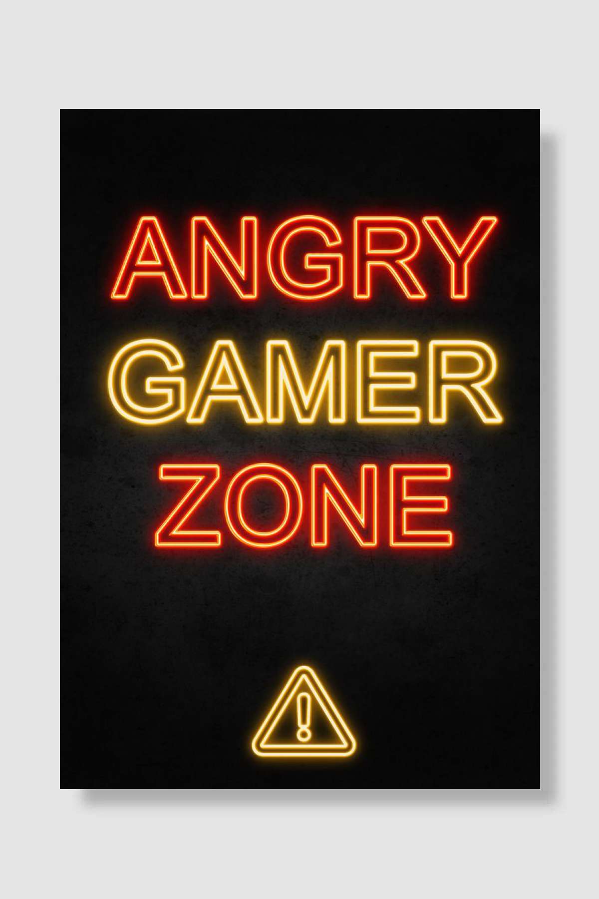 Angry Gamer Zone Oyun Poster Çerçevesiz Yüksek Kalite Oyun Afiş Duvar Poster