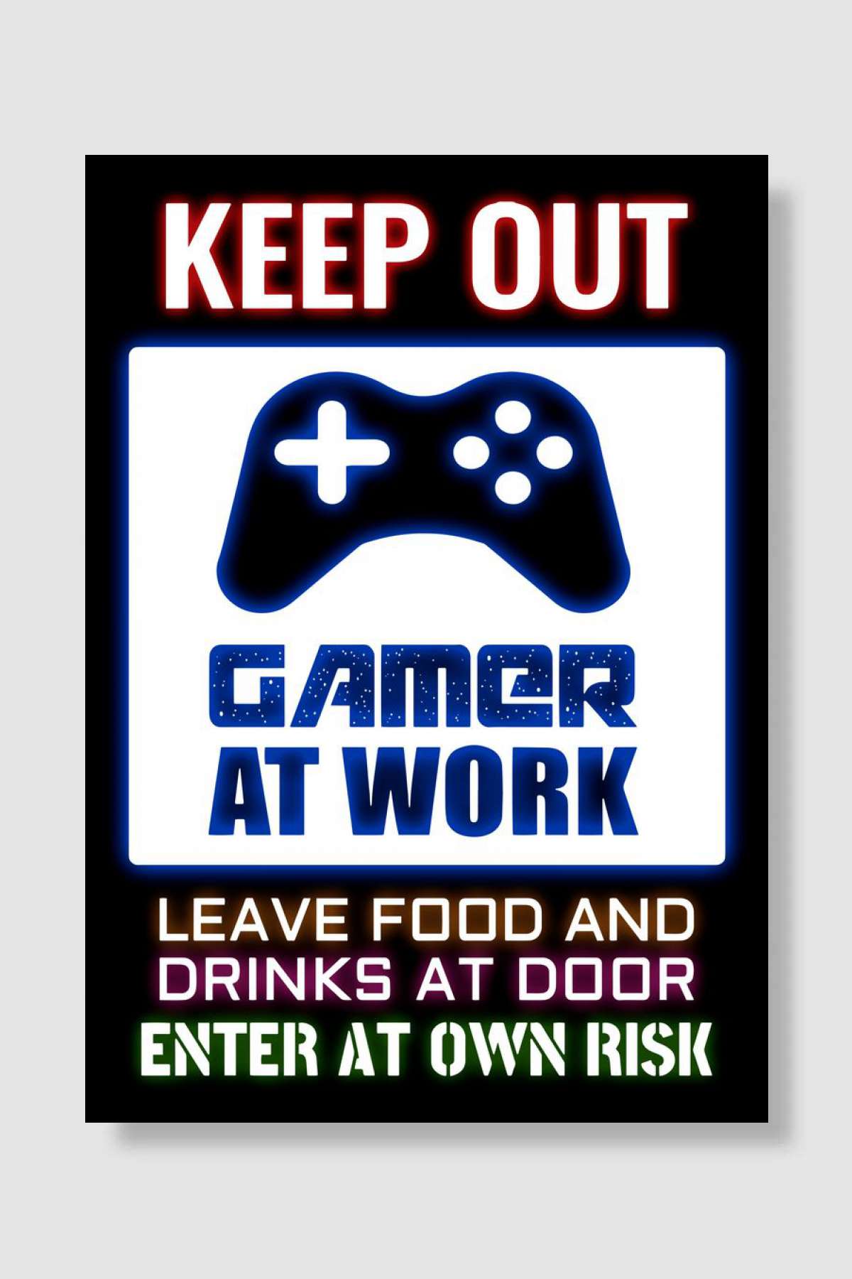 Keep Out Gamer At Work Oyun Poster Çerçevesiz Yüksek Kalite Oyun Afiş Duvar Poster
