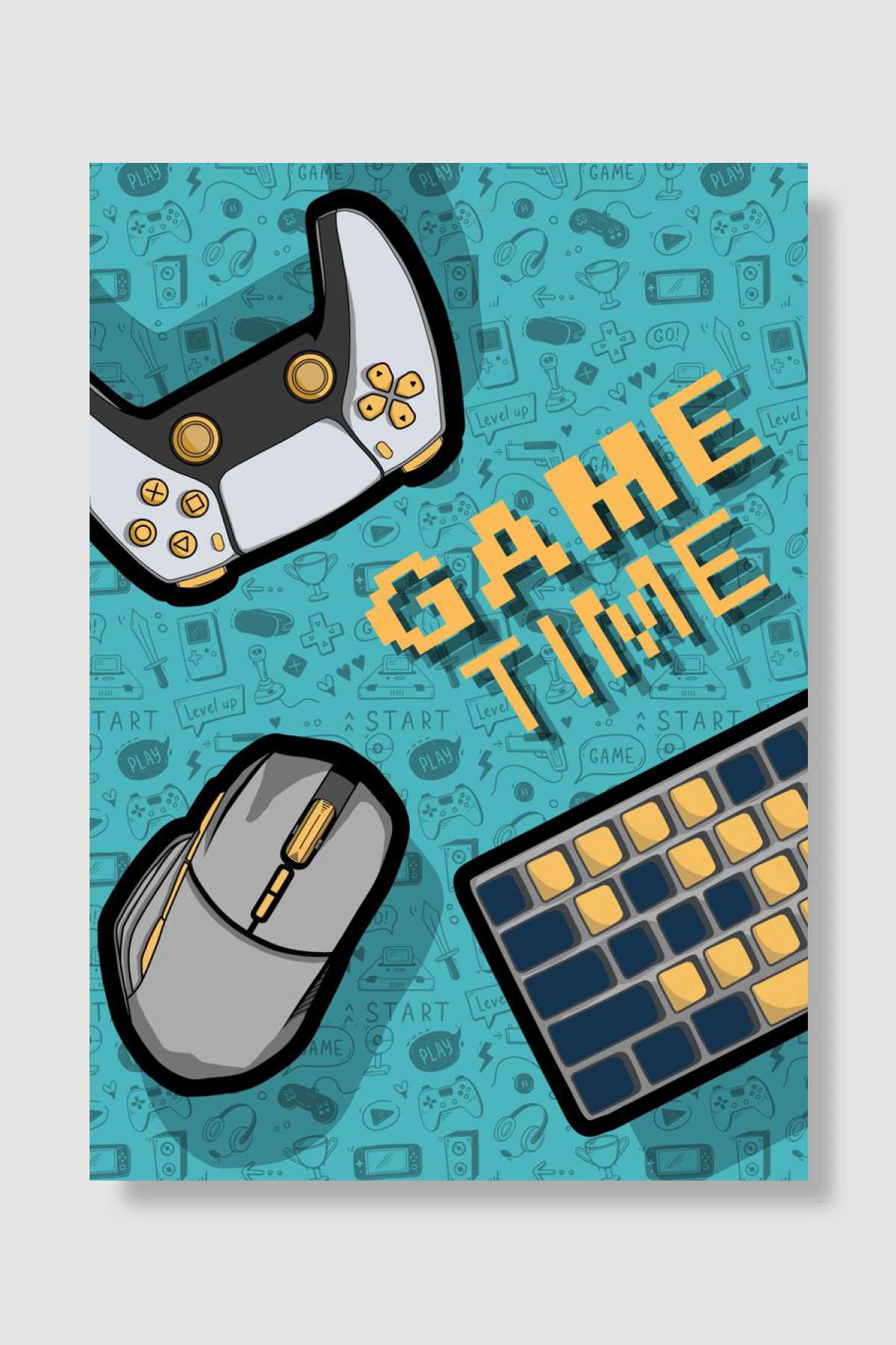 GAMING TIME Oyun Poster Çerçevesiz Yüksek Kalite Oyun Afiş Duvar Poster