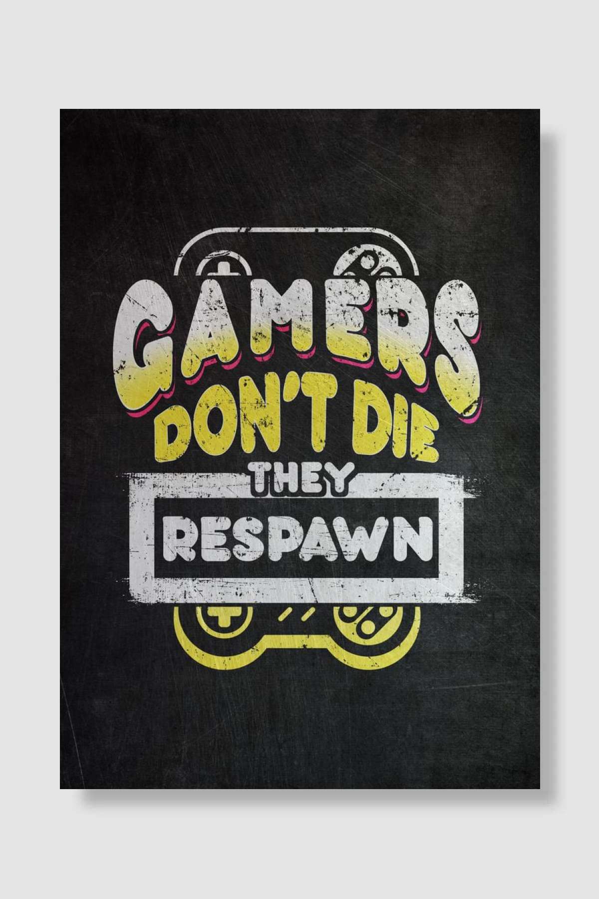 Gamers Respawn Oyun Poster Çerçevesiz Yüksek Kalite Oyun Afiş Duvar Poster