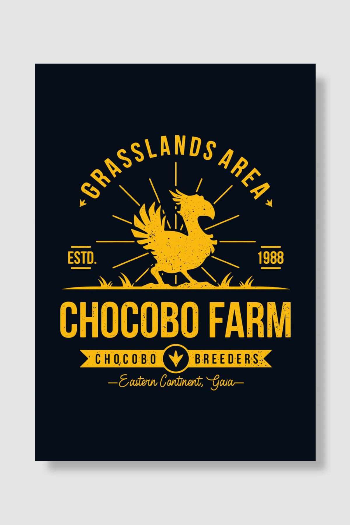 Final Fantasy Chocobo Farm Oyun Poster Çerçevesiz Yüksek Kalite Oyun Afiş Duvar Poster