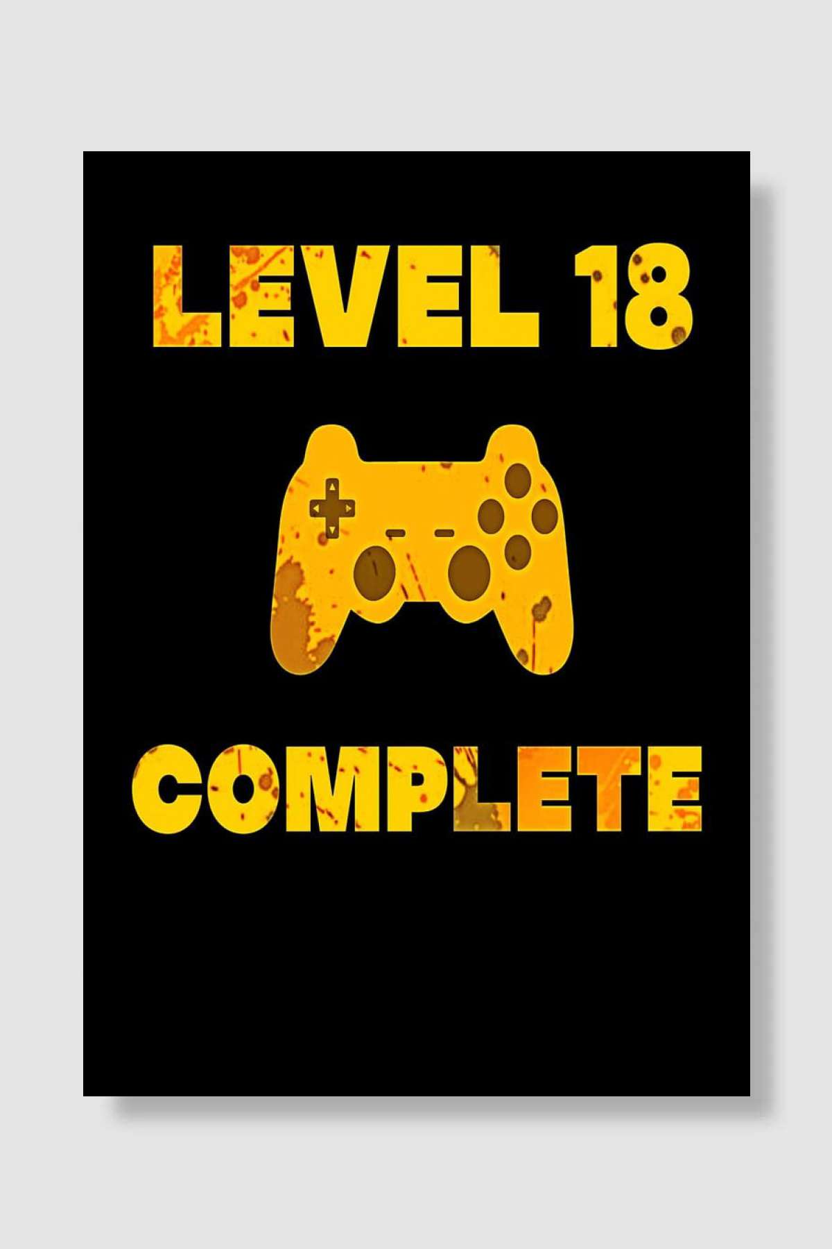 18th birthday gaming gamer Oyun Poster Çerçevesiz Yüksek Kalite Oyun Afiş Duvar Poster