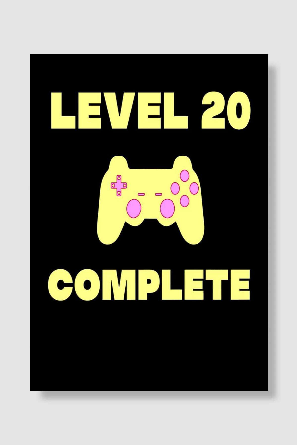 20th birthday gaming gamer Oyun Poster Çerçevesiz Yüksek Kalite Oyun Afiş Duvar Poster