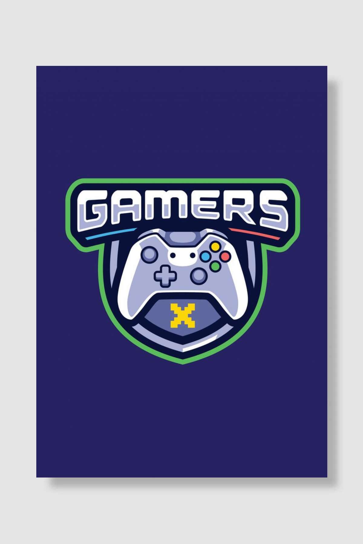 Gamer Console Frame Green Oyun Poster Çerçevesiz Yüksek Kalite Oyun Afiş Duvar Poster