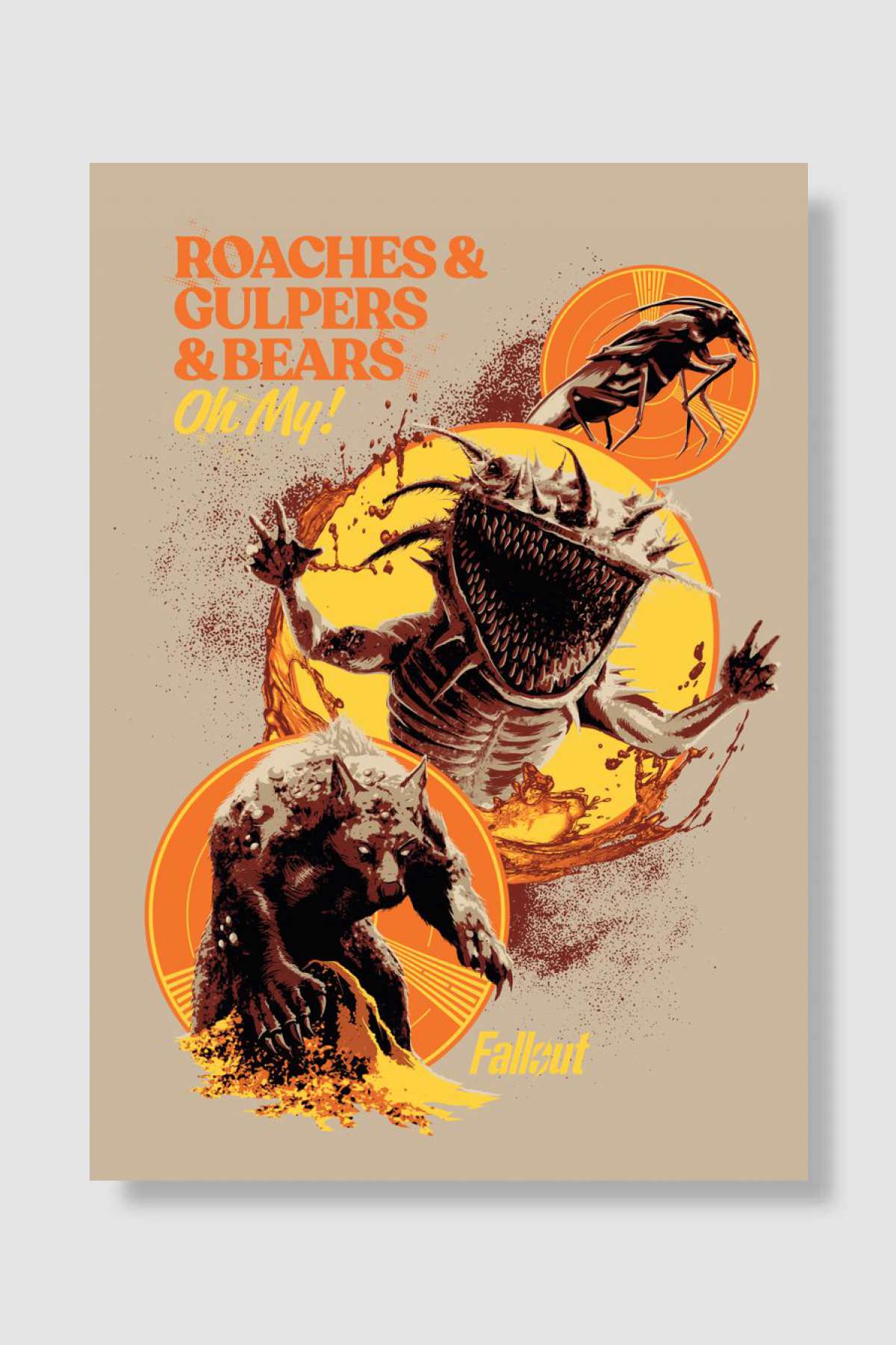 Roaches & Gulpers & Bears Oyun Poster Çerçevesiz Yüksek Kalite Oyun Afiş Duvar Poster - En İyi Fiyatlarla