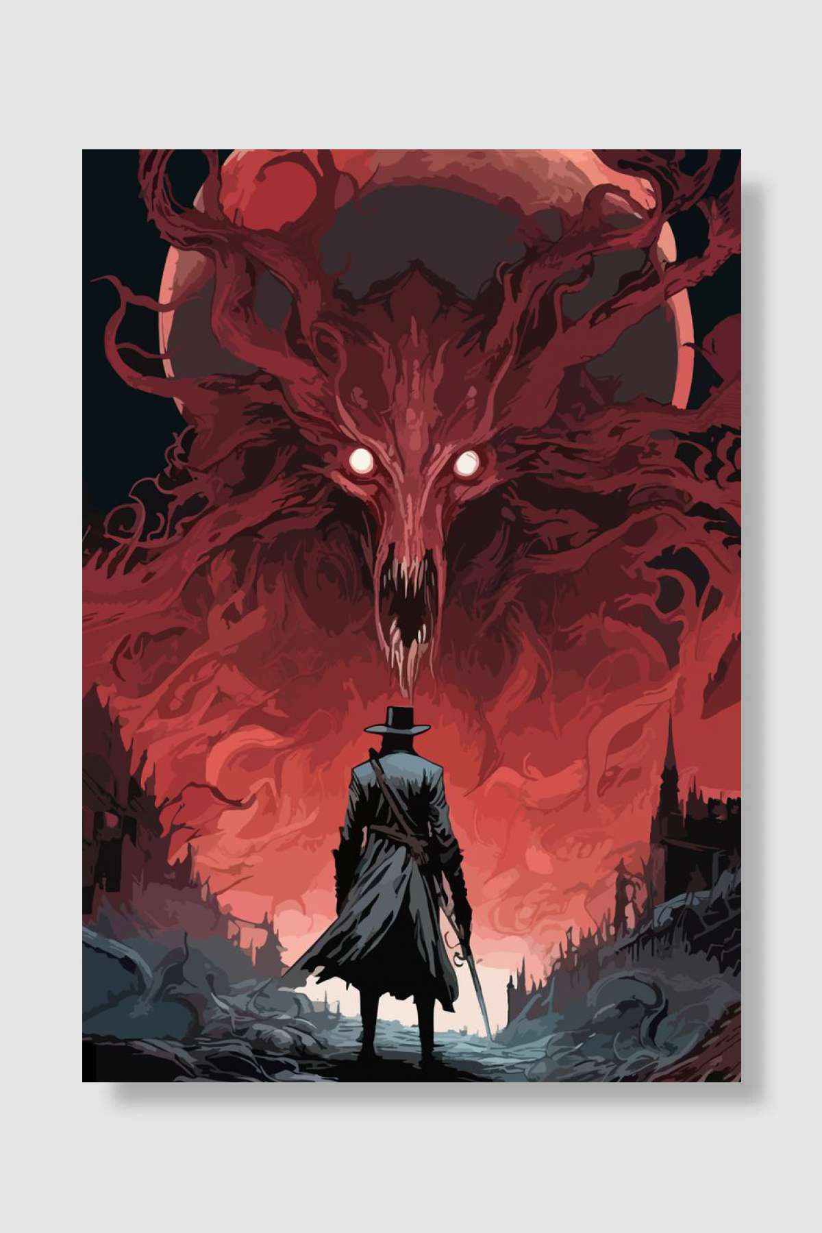 Bloodborne Game Oyun Poster Çerçevesiz Yüksek Kalite Oyun Afiş Duvar Poster - En İyi Fiyatlarla