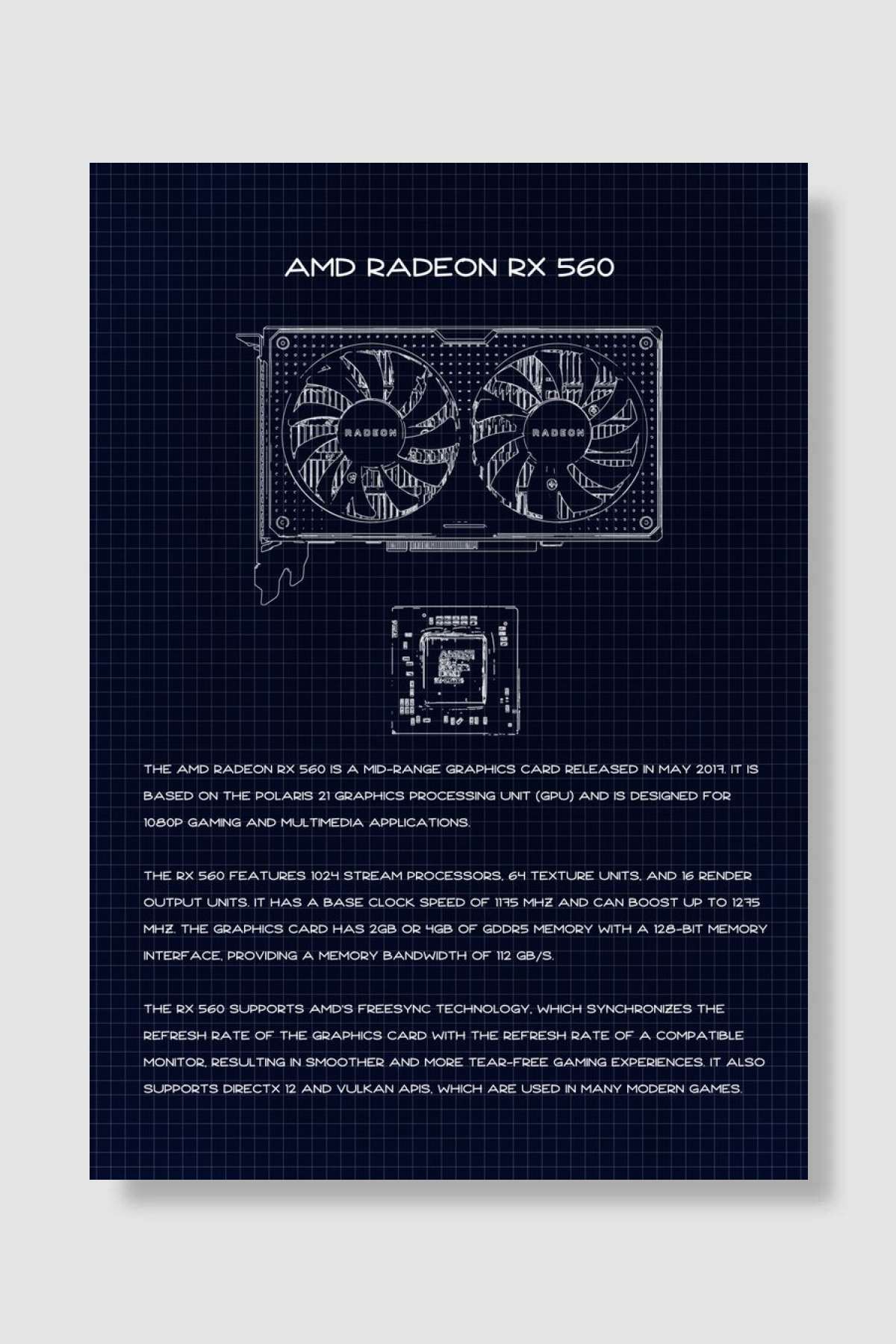 RX 560 Oyun Poster Çerçevesiz Yüksek Kalite Oyun Afiş Duvar Poster