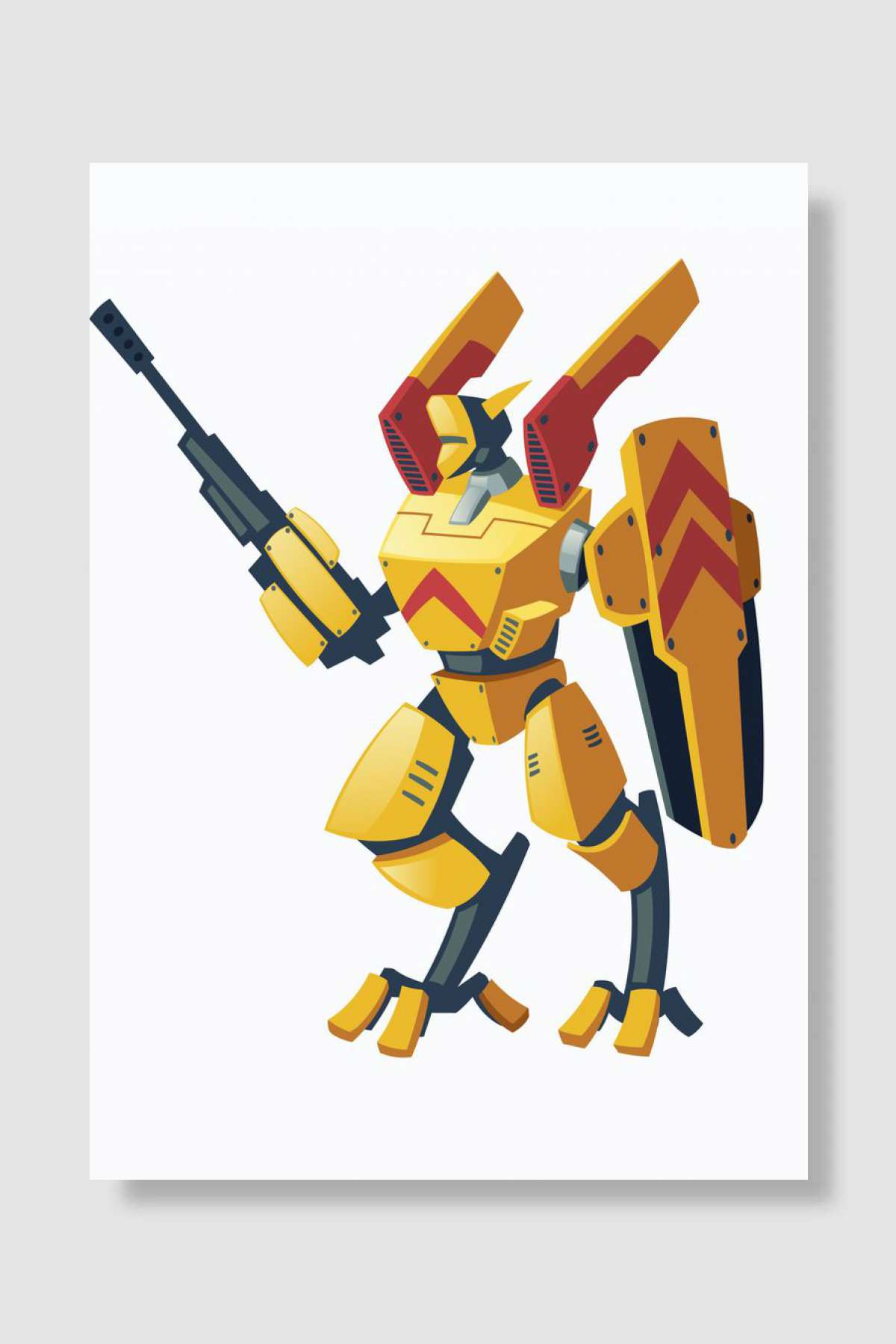 Robotic combat Oyun Poster Çerçevesiz Yüksek Kalite Oyun Afiş Duvar Poster