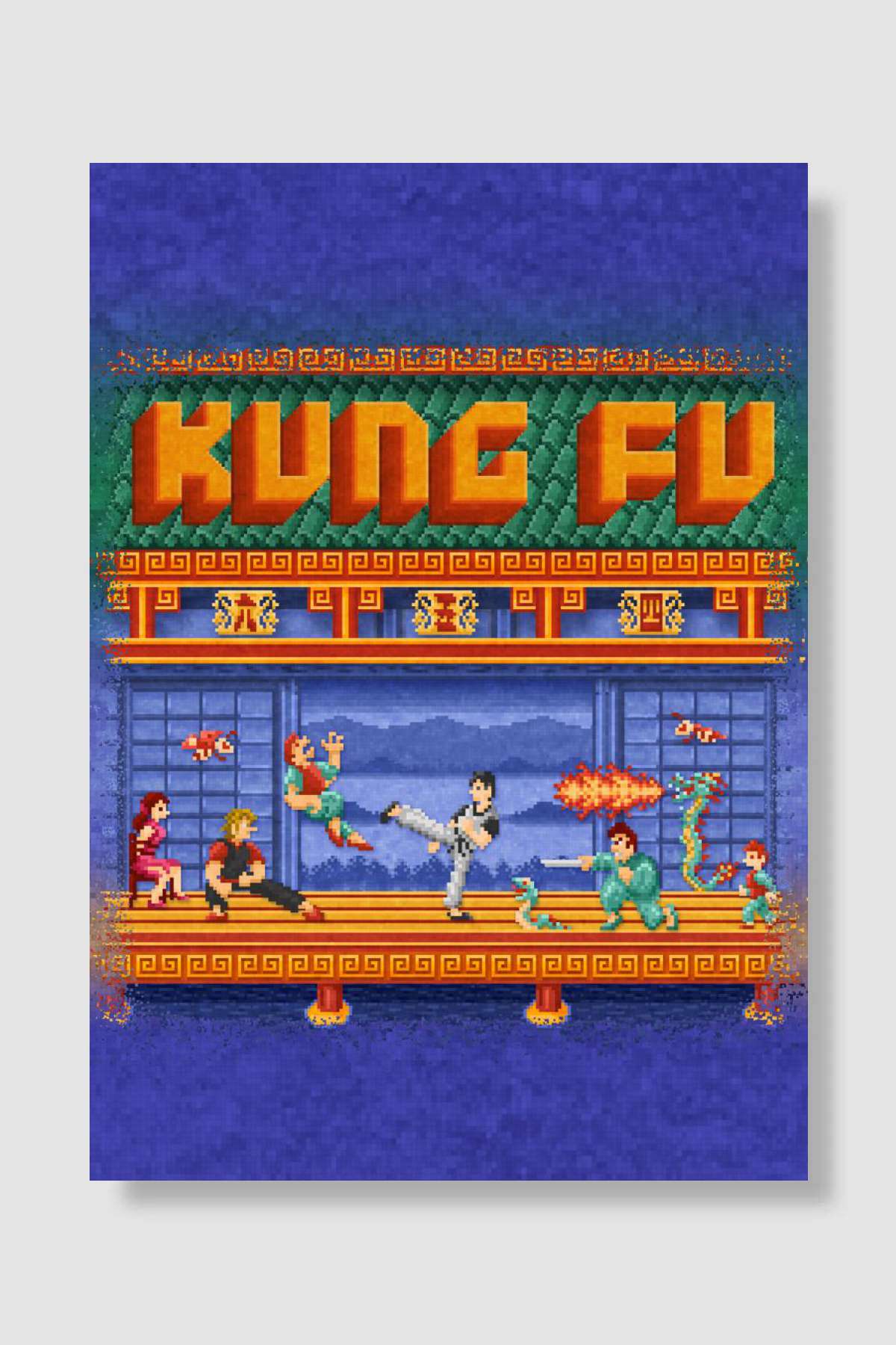 Fu Kung Oyun Poster Çerçevesiz Yüksek Kalite Oyun Afiş Duvar Poster