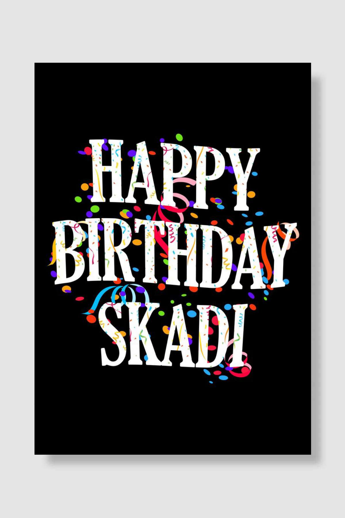 Happy Birthday Skadi Oyun Poster Çerçevesiz Yüksek Kalite Oyun Afiş Duvar Poster