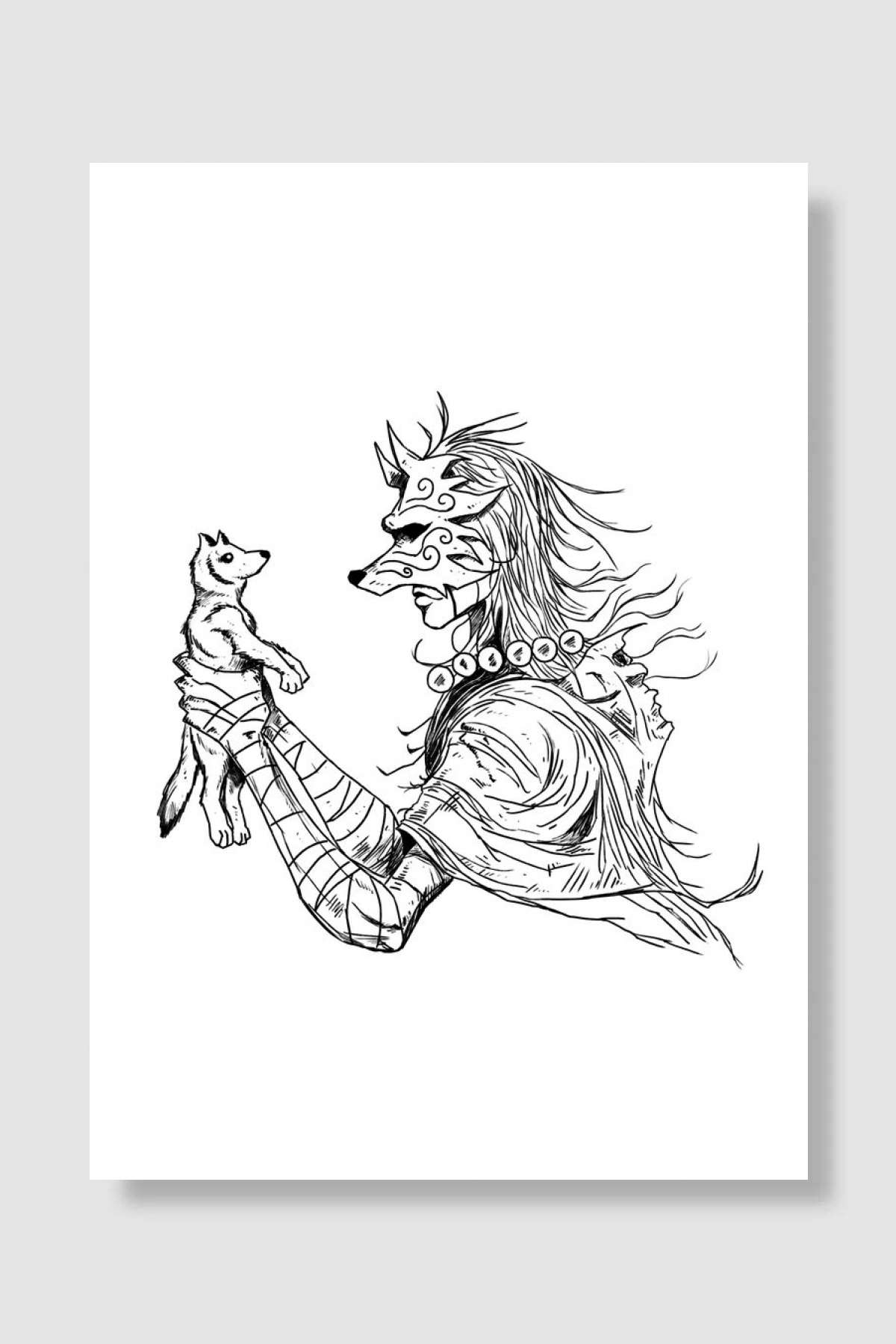 Wolf Oyun Poster Çerçevesiz Yüksek Kalite Oyun Afiş Duvar Poster