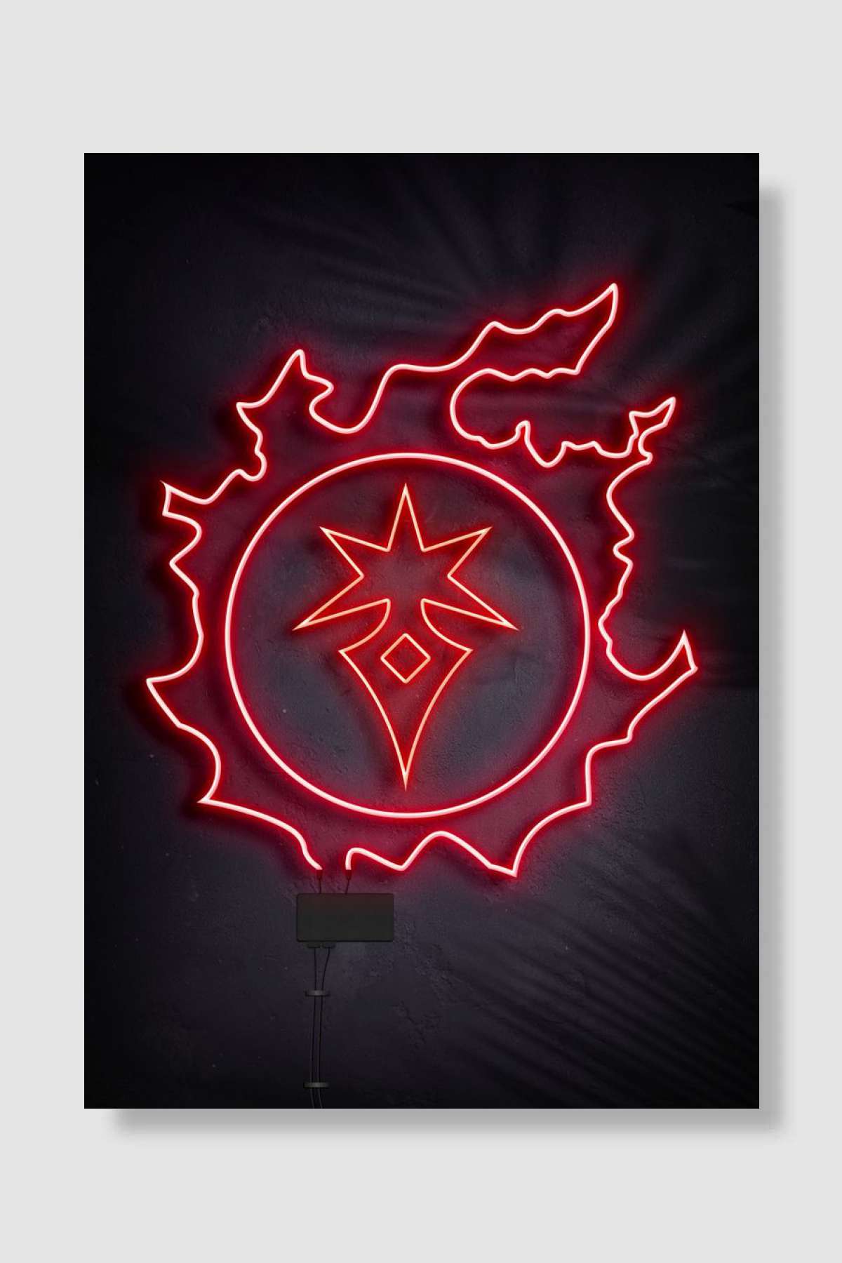 Final Fantasy XIV DRK Neon Oyun Poster Çerçevesiz Yüksek Kalite Oyun Afiş Duvar Poster