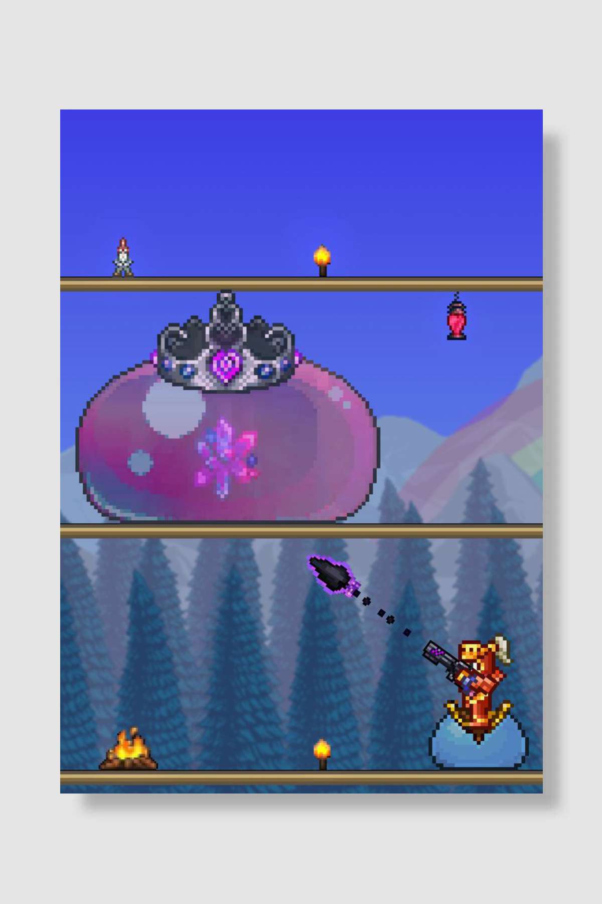 Terraria Boss 8 Oyun Poster Çerçevesiz Yüksek Kalite Oyun Afiş Duvar Poster