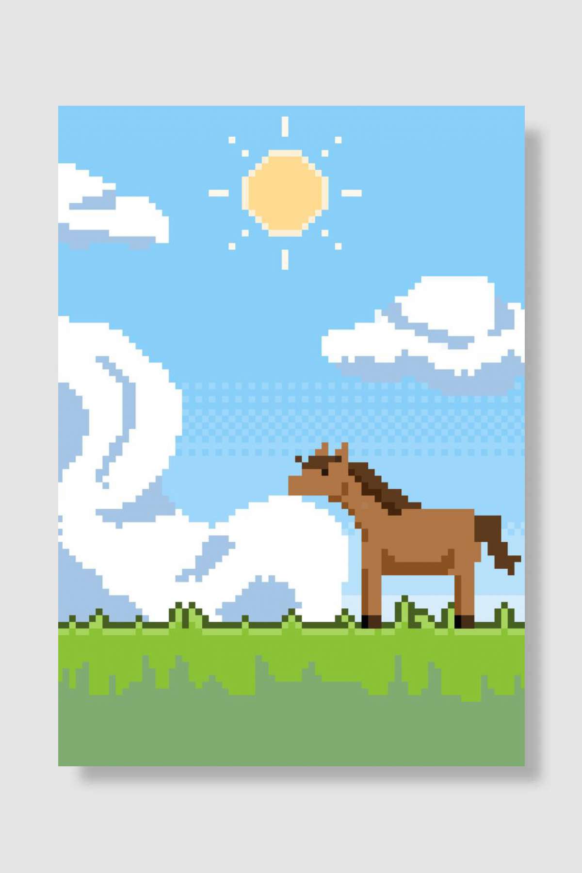 Ranch Pixel Oyun Poster Çerçevesiz Yüksek Kalite Oyun Afiş Duvar Poster