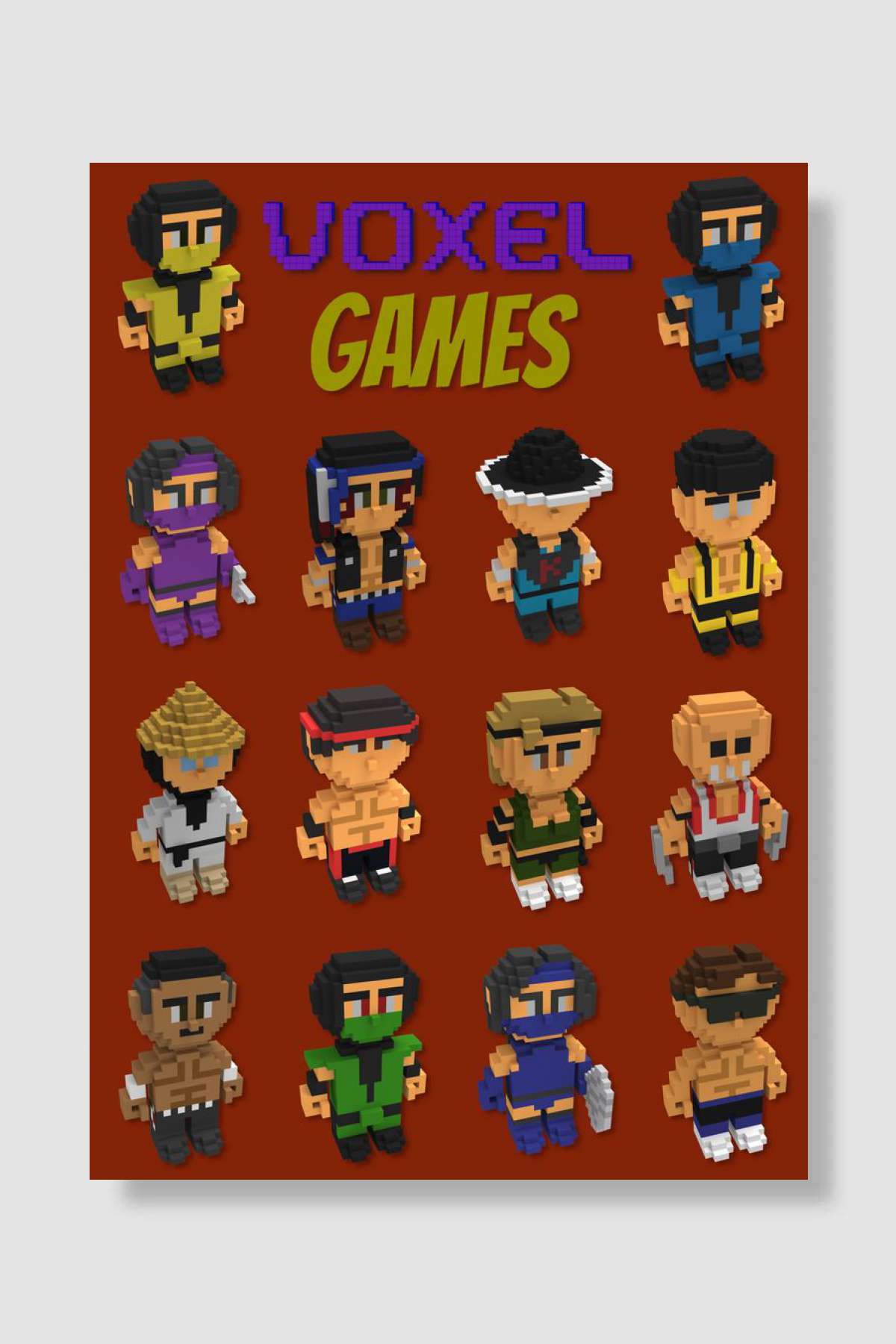 Game characters volume 2 Oyun Poster Çerçevesiz Yüksek Kalite Oyun Afiş Duvar Poster