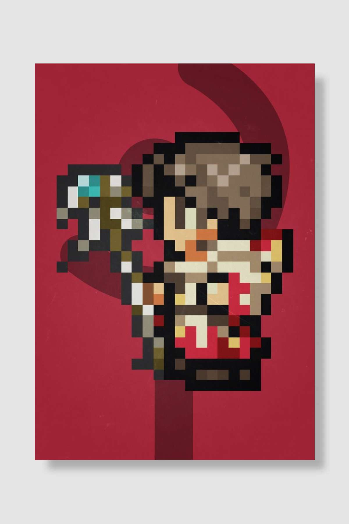 FF XIV White Mage Pixel Oyun Poster Çerçevesiz Yüksek Kalite Oyun Afiş Duvar Poster