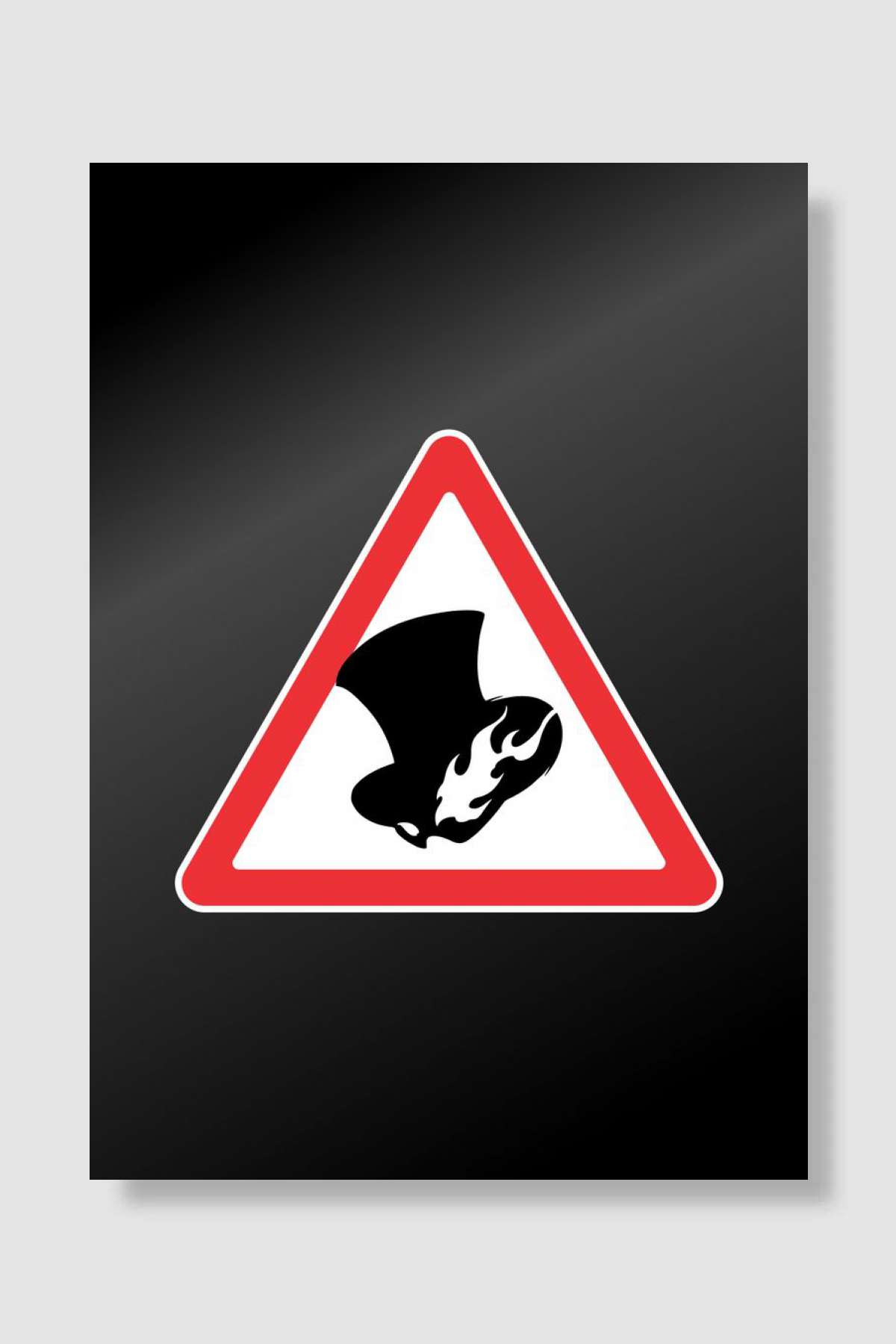 persona road sign warning Oyun Poster Çerçevesiz Yüksek Kalite Oyun Afiş Duvar Poster