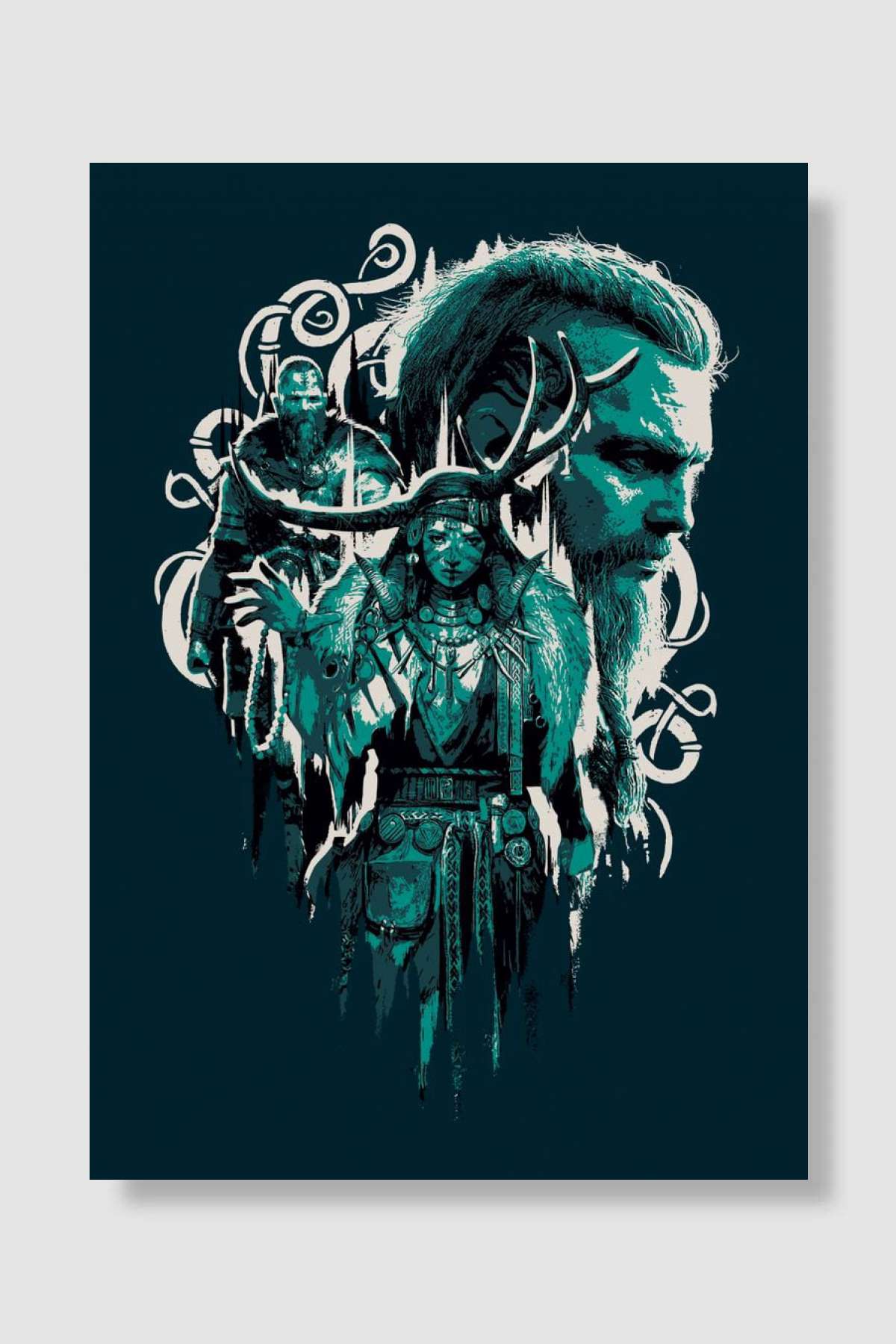 God of War Oyun Poster Çerçevesiz Yüksek Kalite Oyun Afiş Duvar Poster