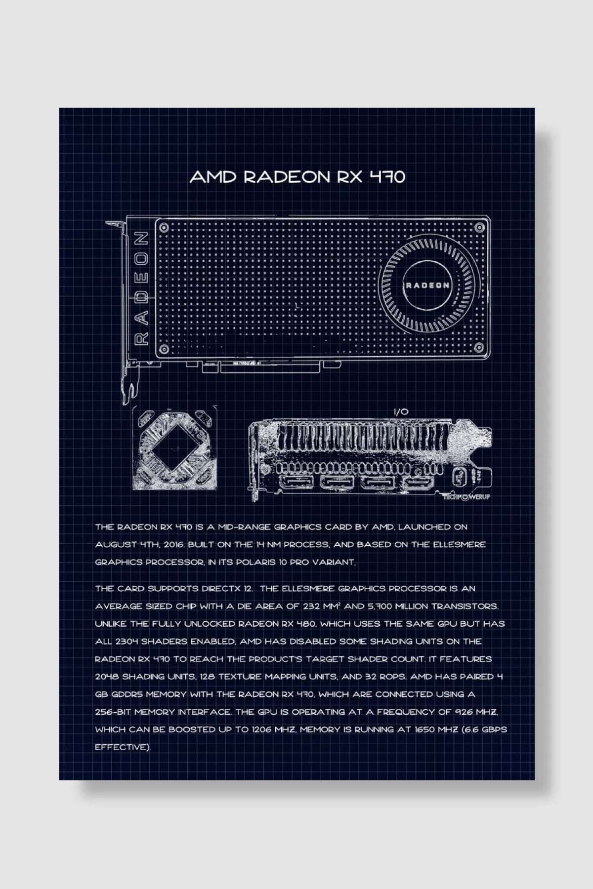 RX 470 Oyun Poster Çerçevesiz Yüksek Kalite Oyun Afiş Duvar Poster