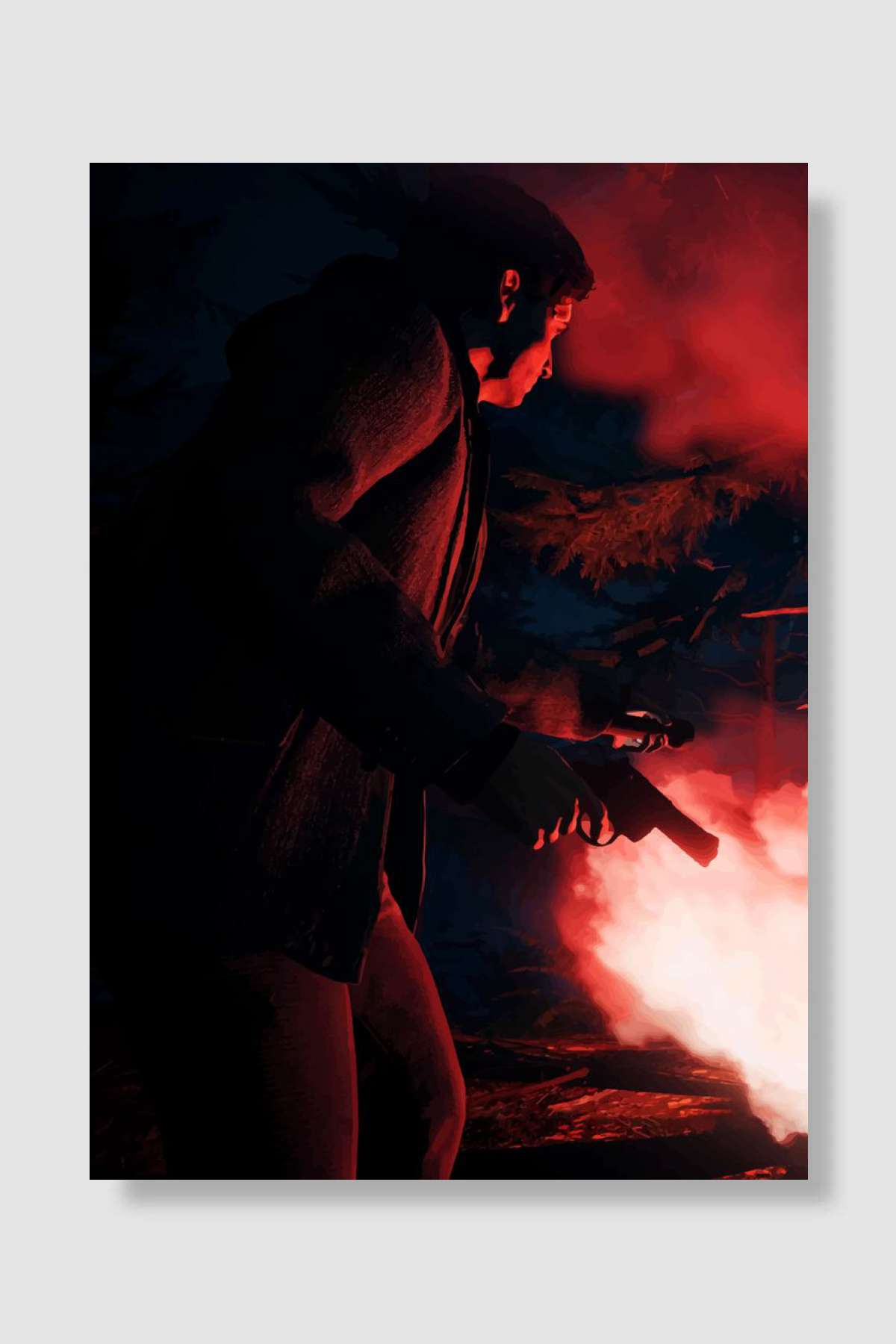 Alan Wake Oyun Poster Çerçevesiz Yüksek Kalite Oyun Afiş Duvar Poster
