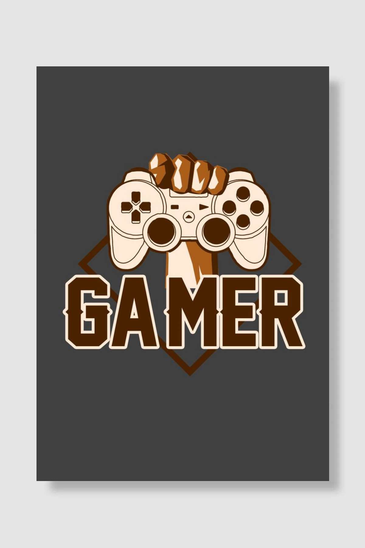 Gamer with controller Oyun Poster Çerçevesiz Yüksek Kalite Oyun Afiş Duvar Poster