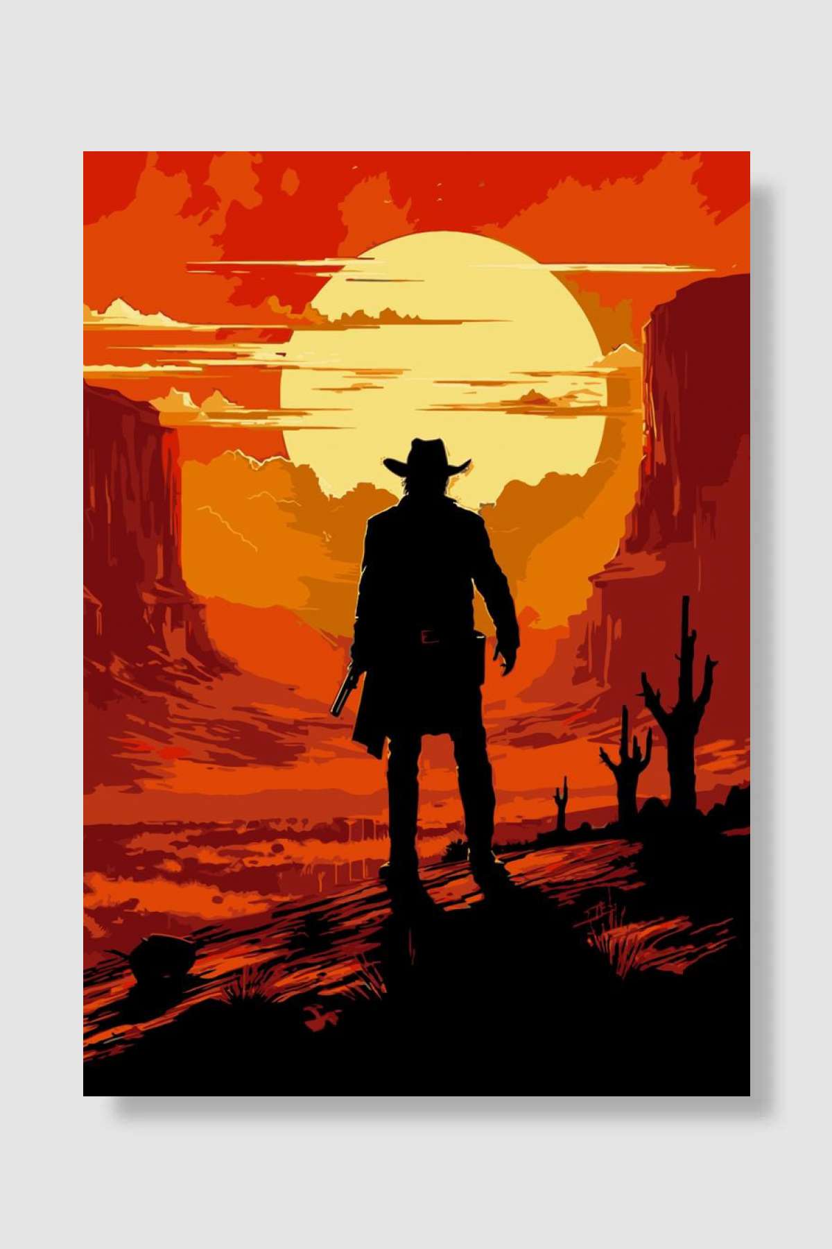 Red Dead Redemption Oyun Poster Çerçevesiz Yüksek Kalite Oyun Afiş Duvar Poster