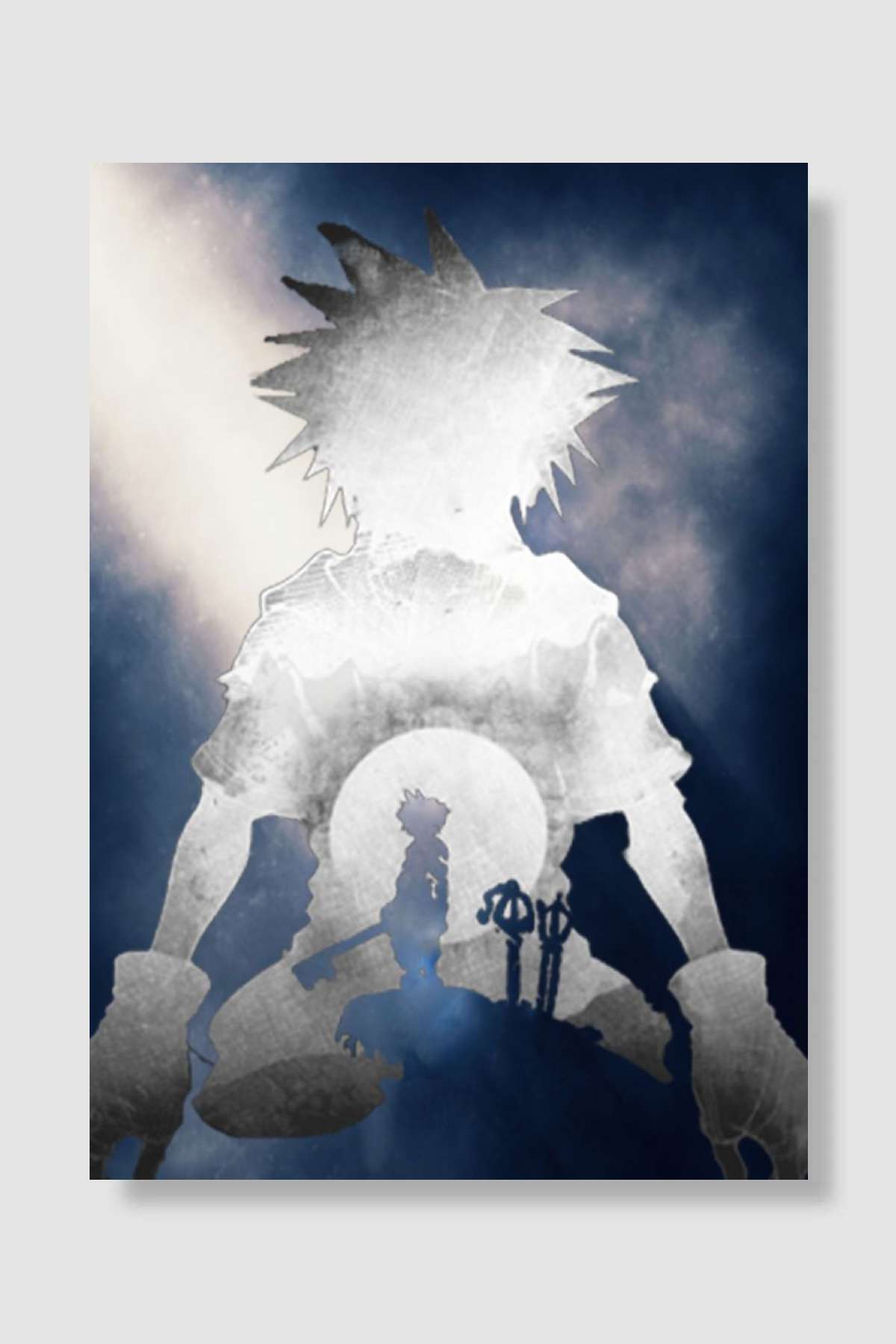 Monochrome Keyblade Oyun Poster Çerçevesiz Yüksek Kalite Oyun Afiş Duvar Poster