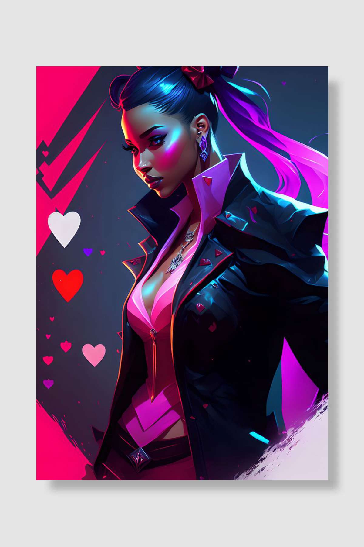 Valentines Day Anime Oyun Poster Çerçevesiz Yüksek Kalite Oyun Afiş Duvar Poster