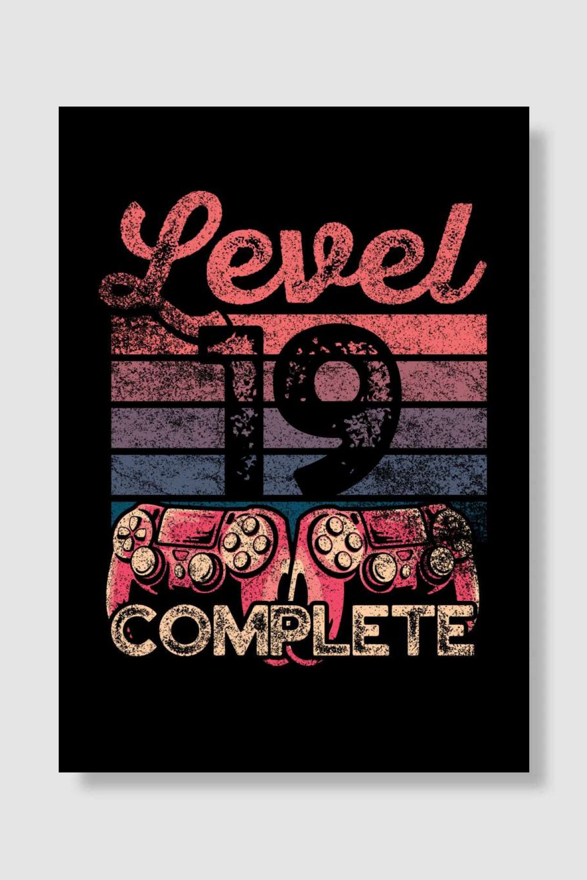 Level 19 unlocked Oyun Poster Çerçevesiz Yüksek Kalite Oyun Afiş Duvar Poster