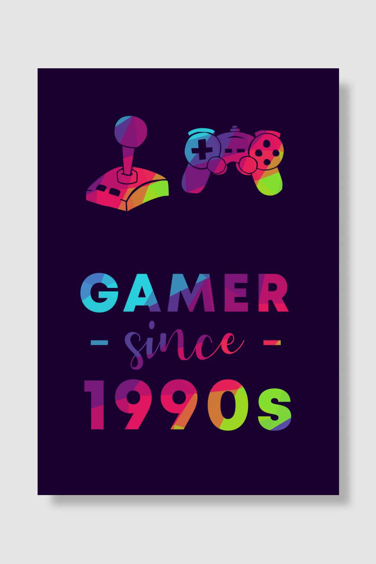 Gamer Since 1990s 21 Oyun Poster Çerçevesiz Yüksek Kalite Oyun Afiş Duvar Poster