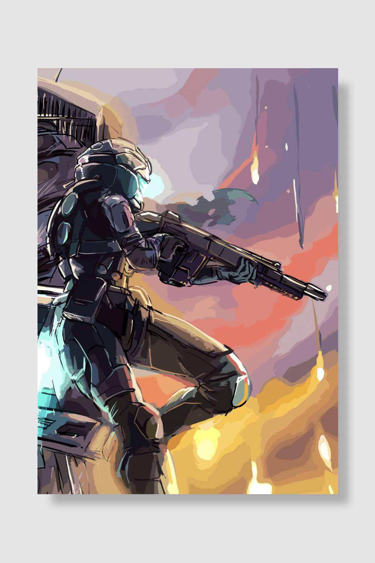 titanfall gaming mass Oyun Poster Çerçevesiz Yüksek Kalite Oyun Afiş Duvar Poster