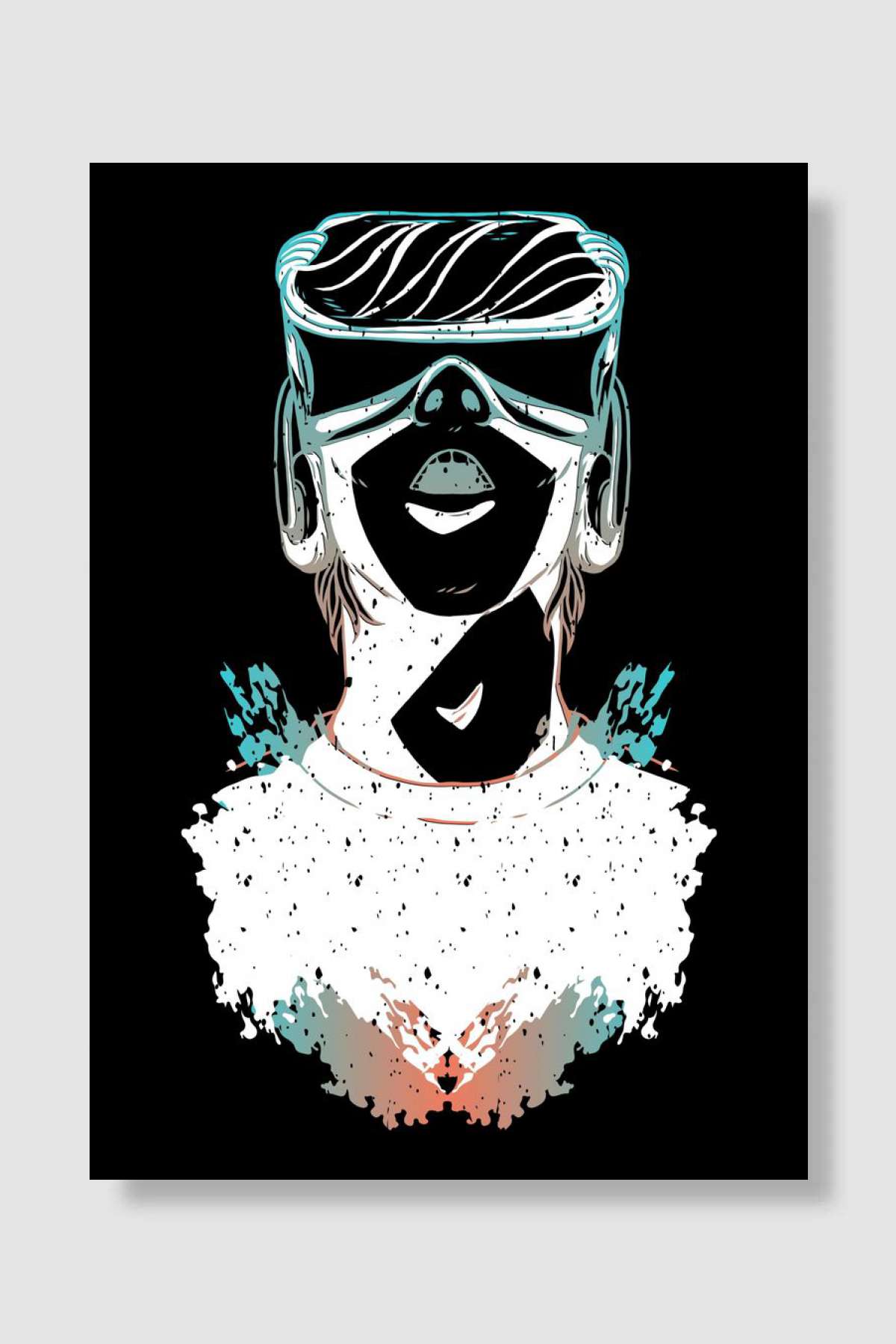 Virtual Reality VR Gamer C Oyun Poster Çerçevesiz Yüksek Kalite Oyun Afiş Duvar Poster