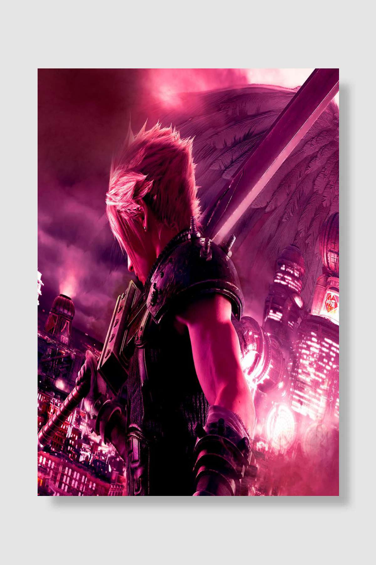 Final Fantasy Gaming Fire Oyun Poster Çerçevesiz Yüksek Kalite Oyun Afiş Duvar Poster