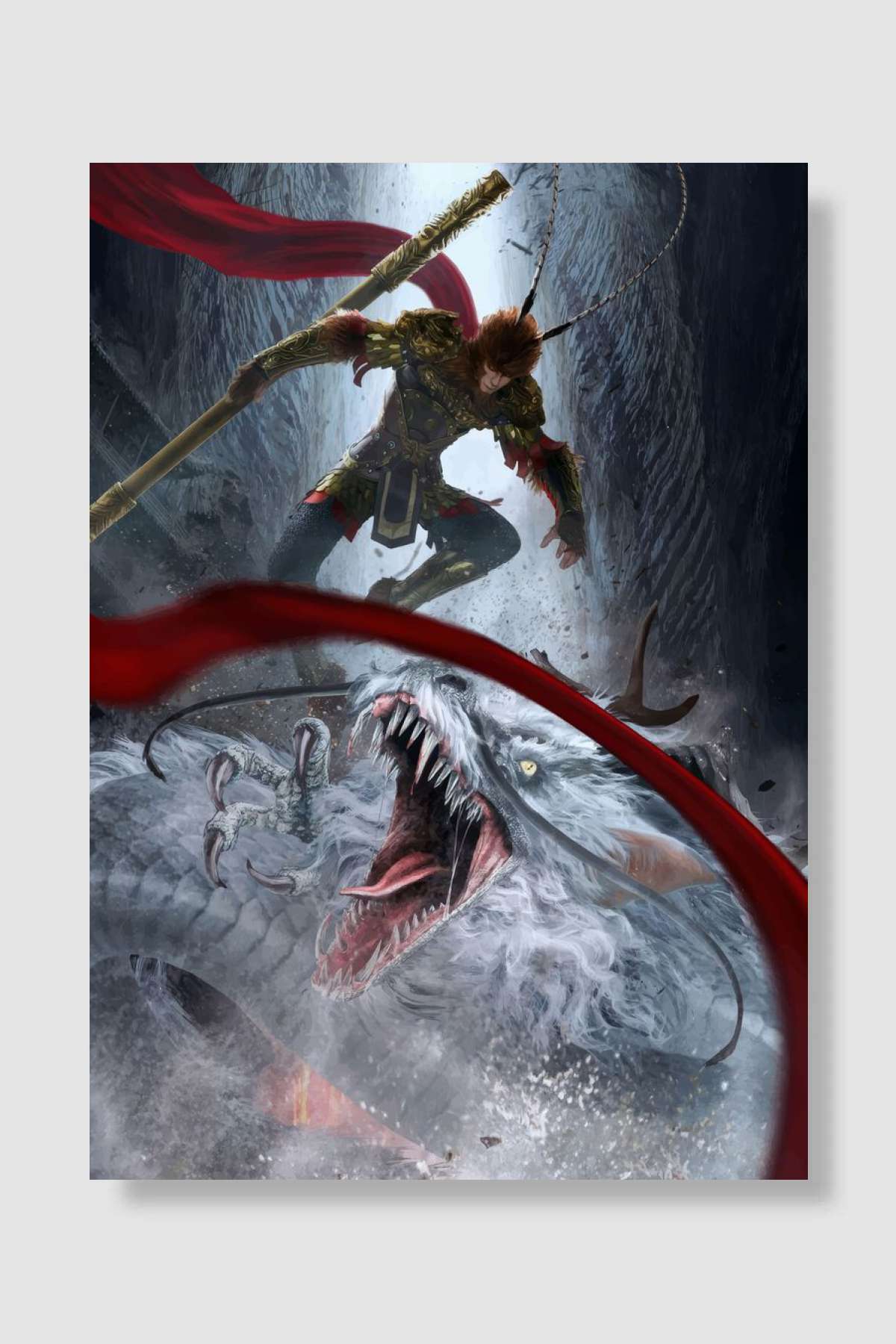 Black Myth Wukong Oyun Poster Çerçevesiz Yüksek Kalite Oyun Afiş Duvar Poster