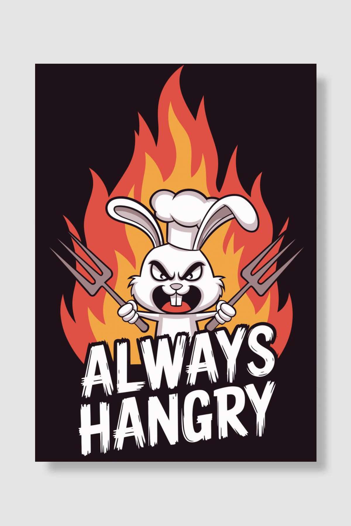 Hangry Bunny Oyun Poster Çerçevesiz Yüksek Kalite Oyun Afiş Duvar Poster
