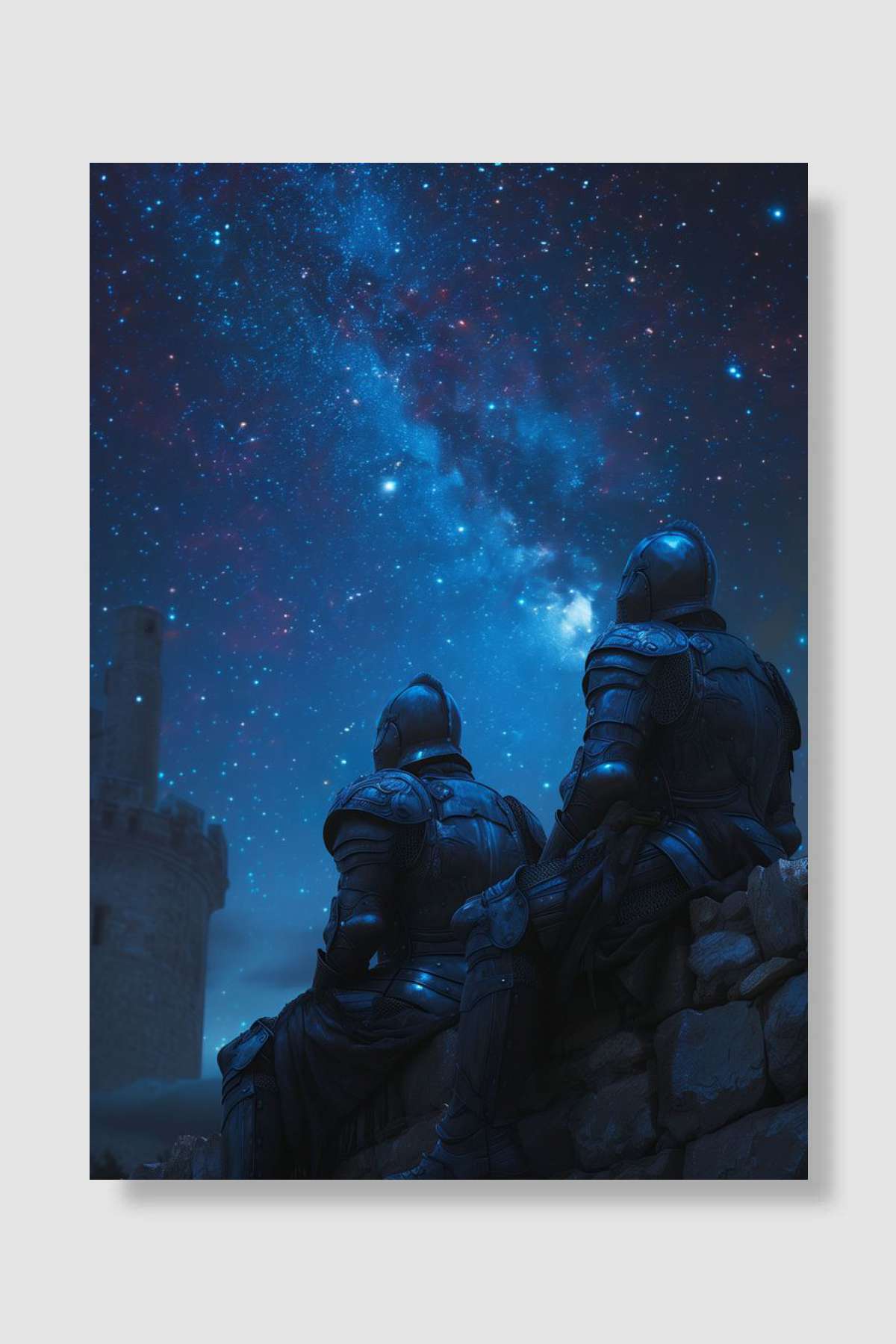 two knight in the night Oyun Poster Çerçevesiz Yüksek Kalite Oyun Afiş Duvar Poster