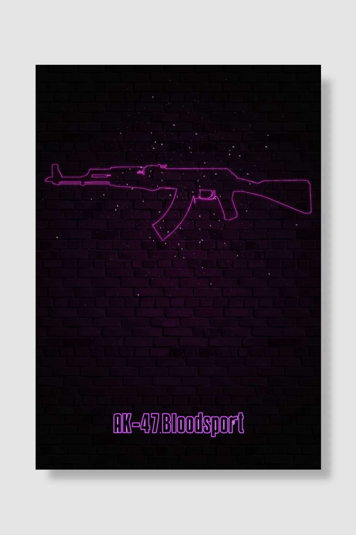 Gun neon fan art Oyun Poster Çerçevesiz Yüksek Kalite Oyun Afiş Duvar Poster