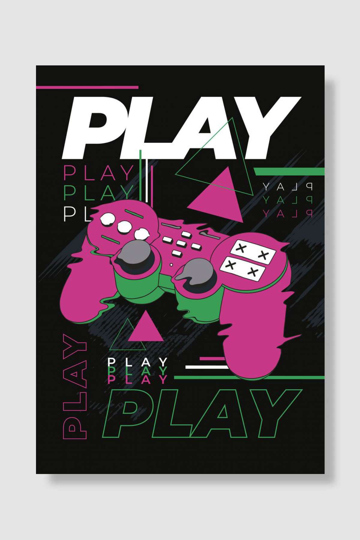 Play Glitch Oyun Poster Çerçevesiz Yüksek Kalite Oyun Afiş Duvar Poster