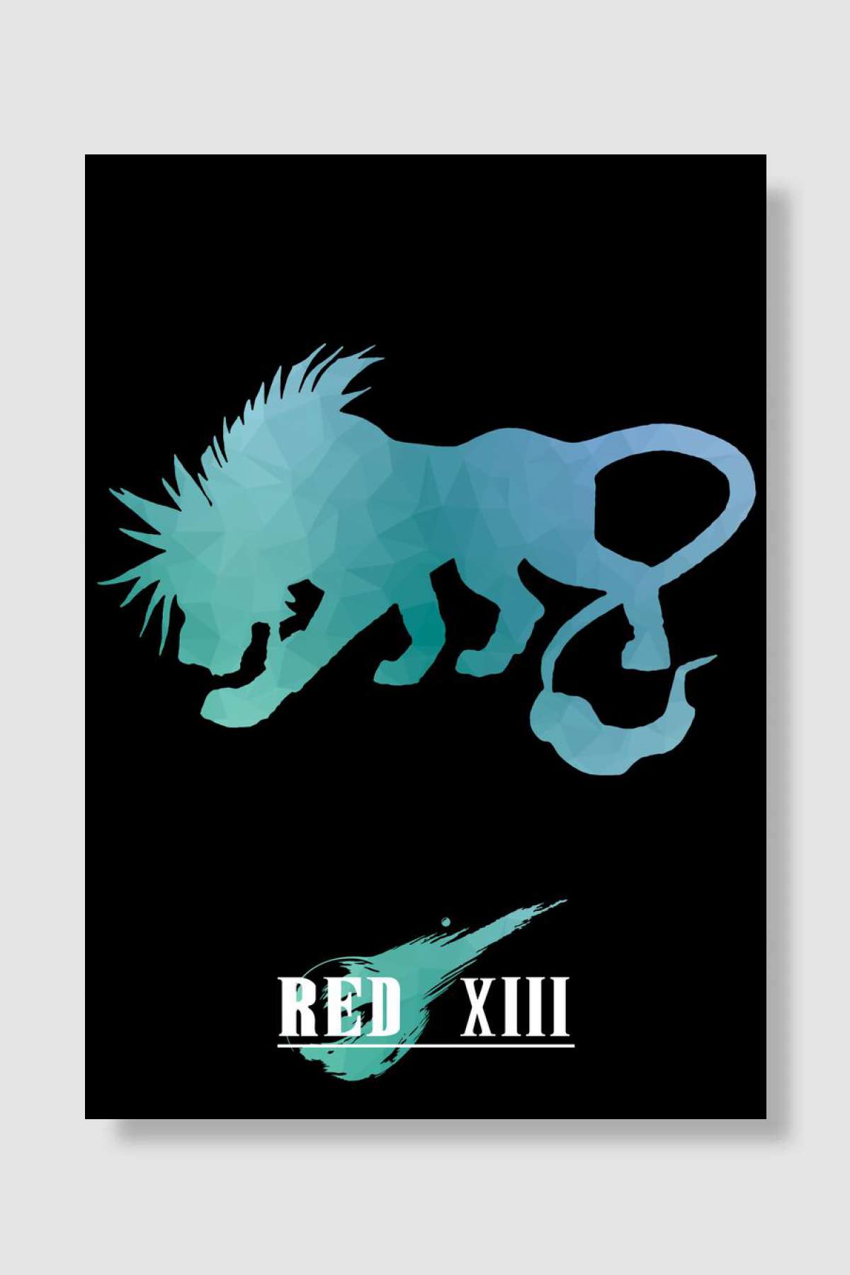 Red XIII FF7 Oyun Poster Çerçevesiz Yüksek Kalite Oyun Afiş Duvar Poster